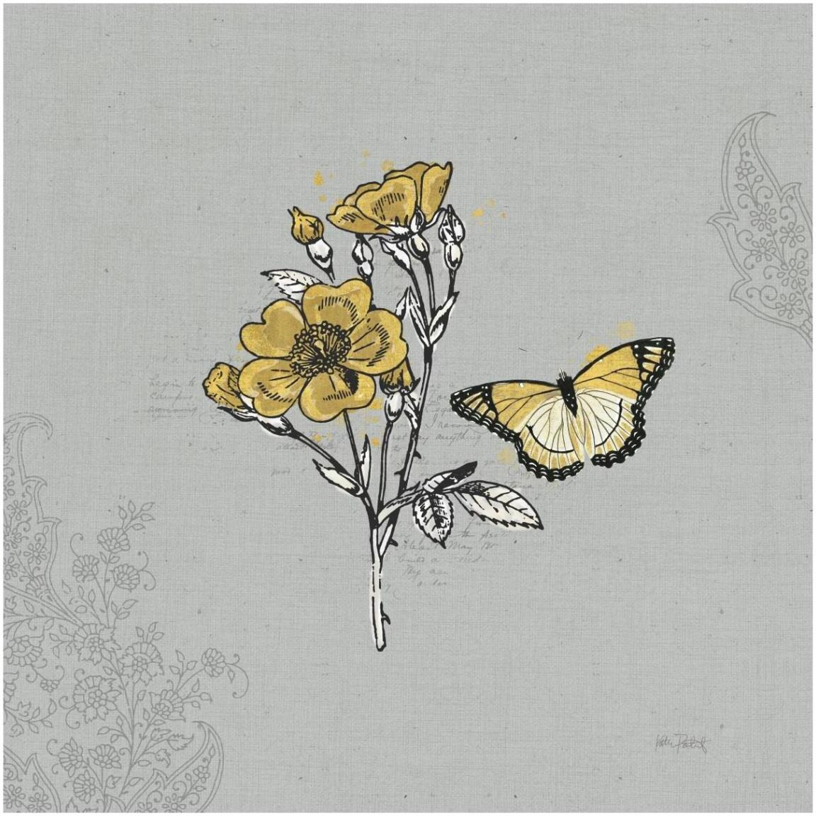 Harvest Fields III Gray -Paper Art-42&quotx42"