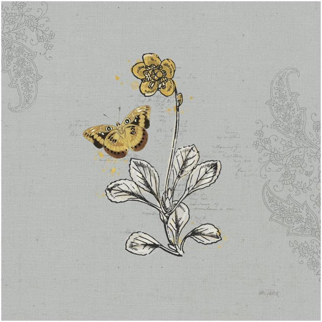 Harvest Fields IV Gray -Paper Art-20&quotx20"