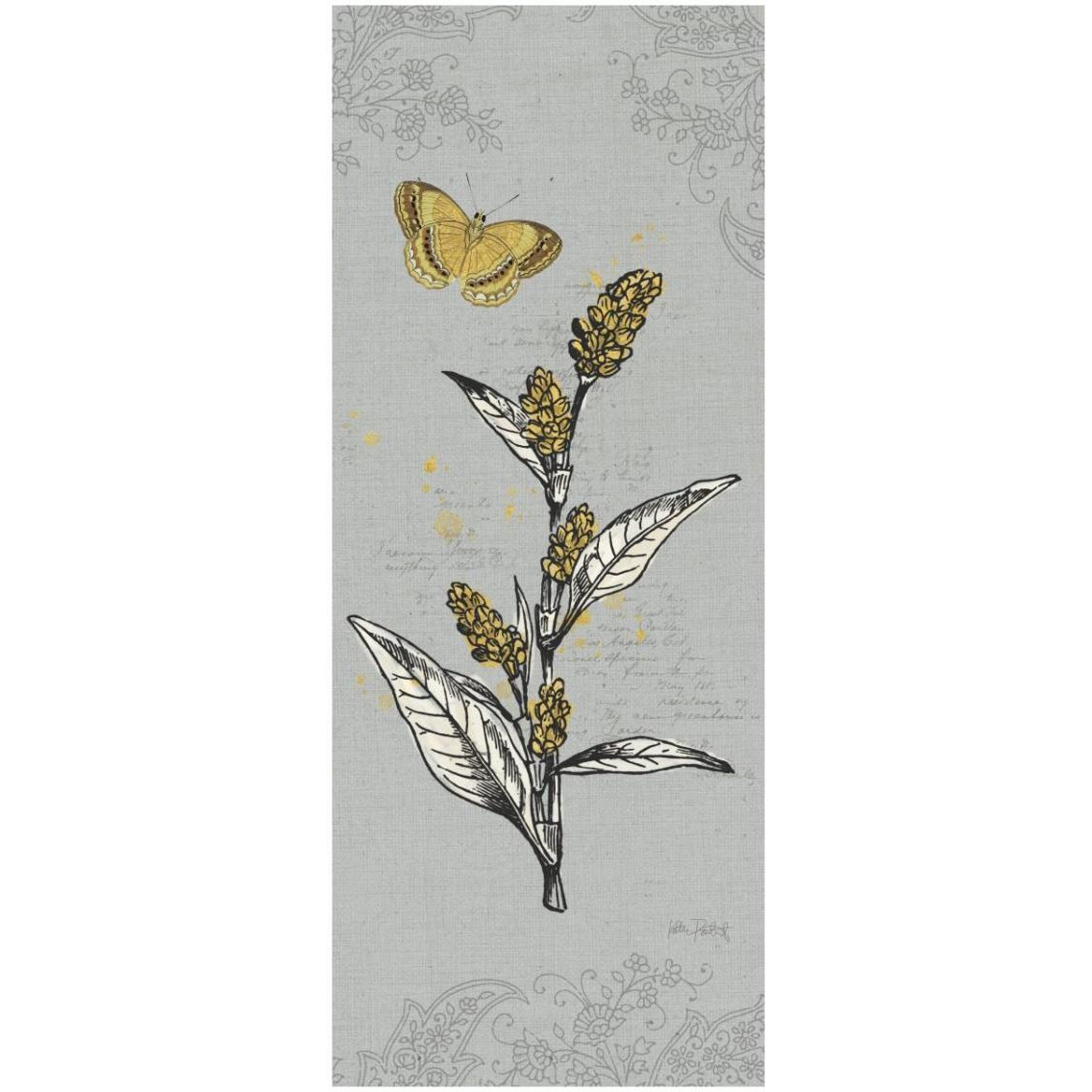 Harvest Fields VI Gray -Paper Art-14&quotx32"