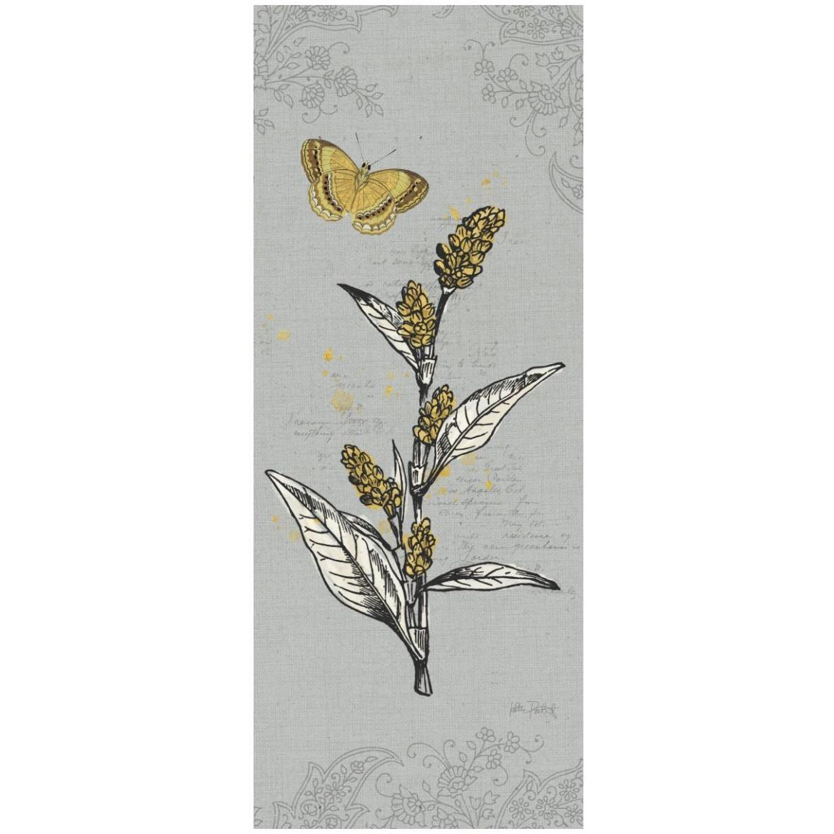 Harvest Fields VI Gray -Paper Art-22&quotx52"