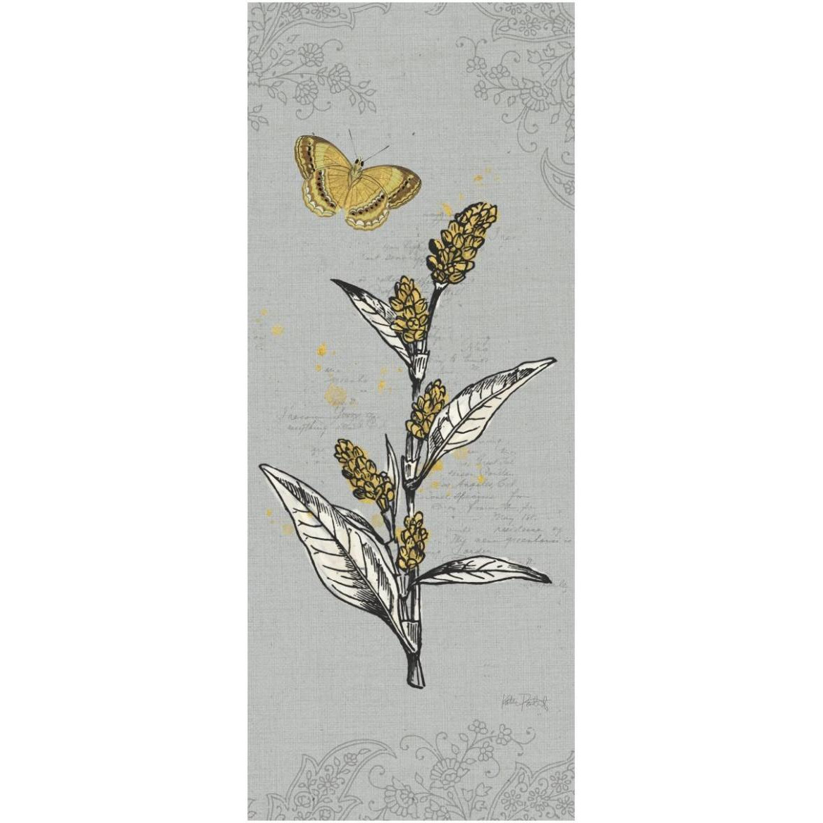 Harvest Fields VI Gray -Paper Art-26&quotx62"