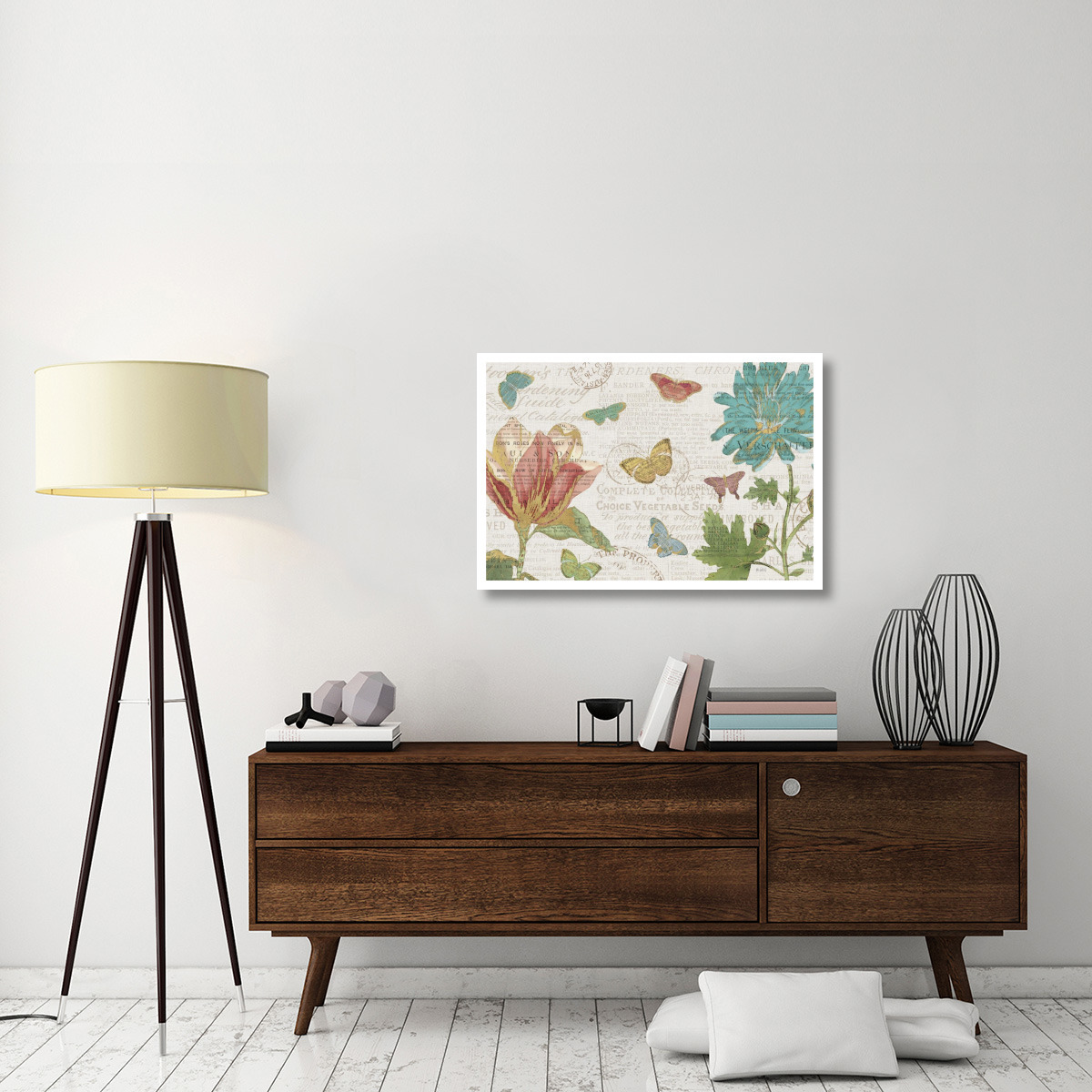 Bookshelf Botanical I -Paper Art-38&quotx26"
