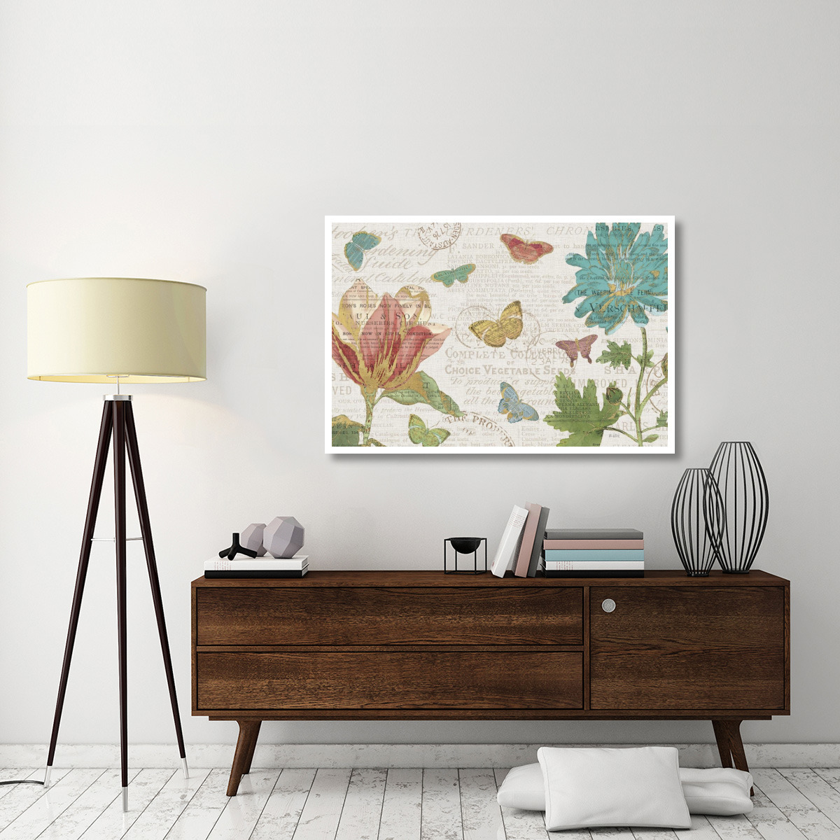 Bookshelf Botanical I -Paper Art-50&quotx34"