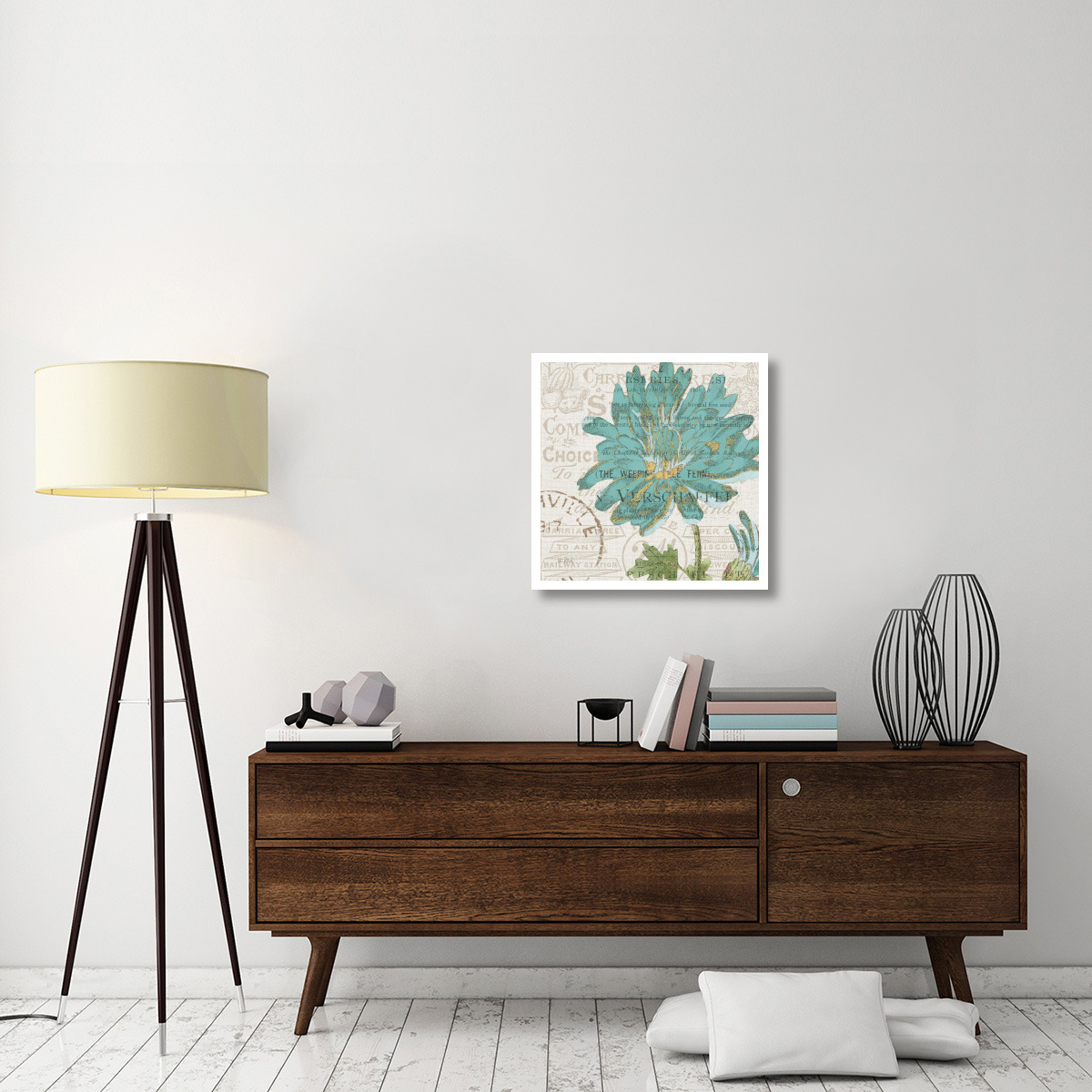 Bookshelf Botanical IV -Paper Art-26&quotx26"