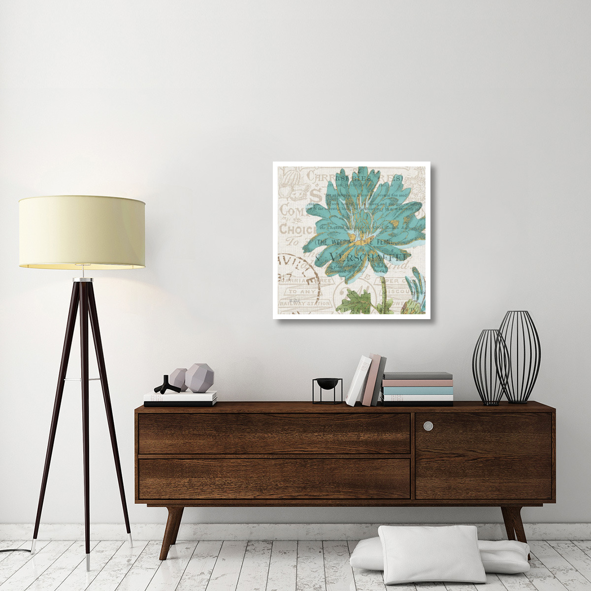Bookshelf Botanical IV -Paper Art-32&quotx32"