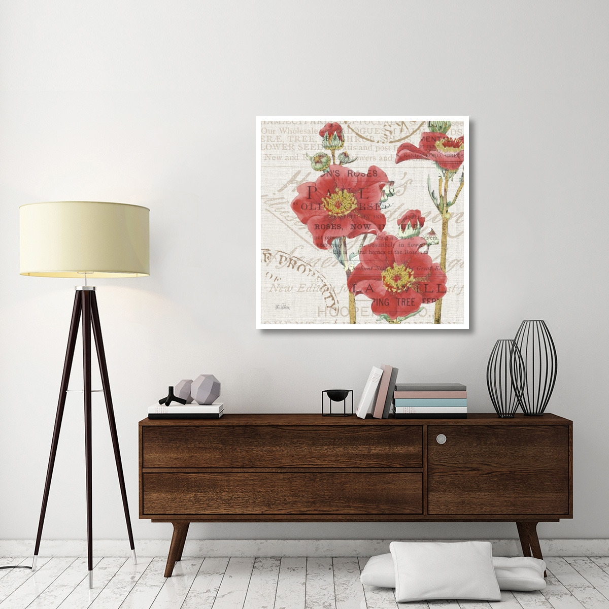 Bookshelf Botanical V -Paper Art-42&quotx42"