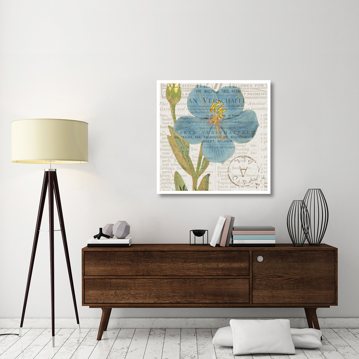 Bookshelf Botanical VI -Paper Art-38&quotx38"