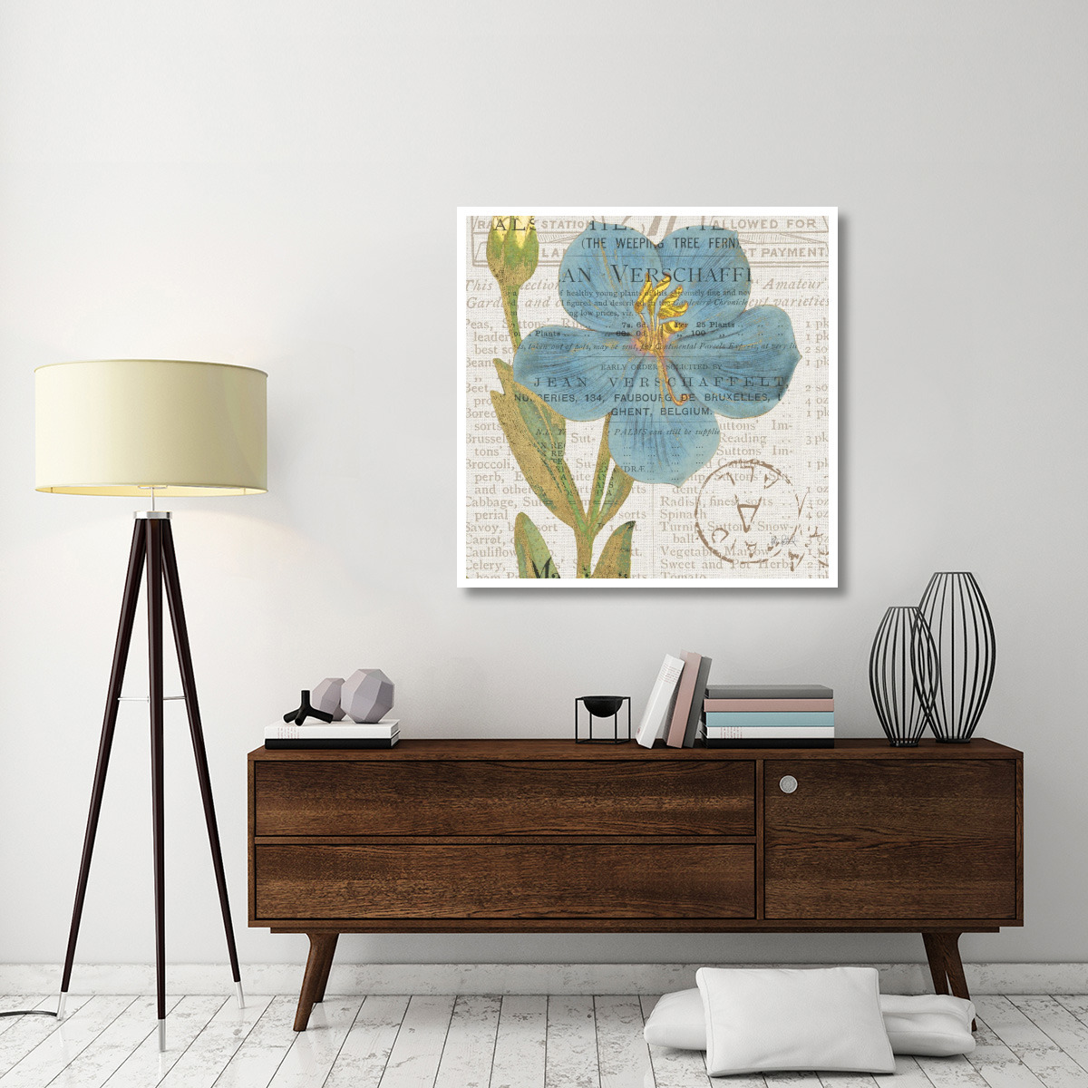 Bookshelf Botanical VI -Paper Art-42&quotx42"