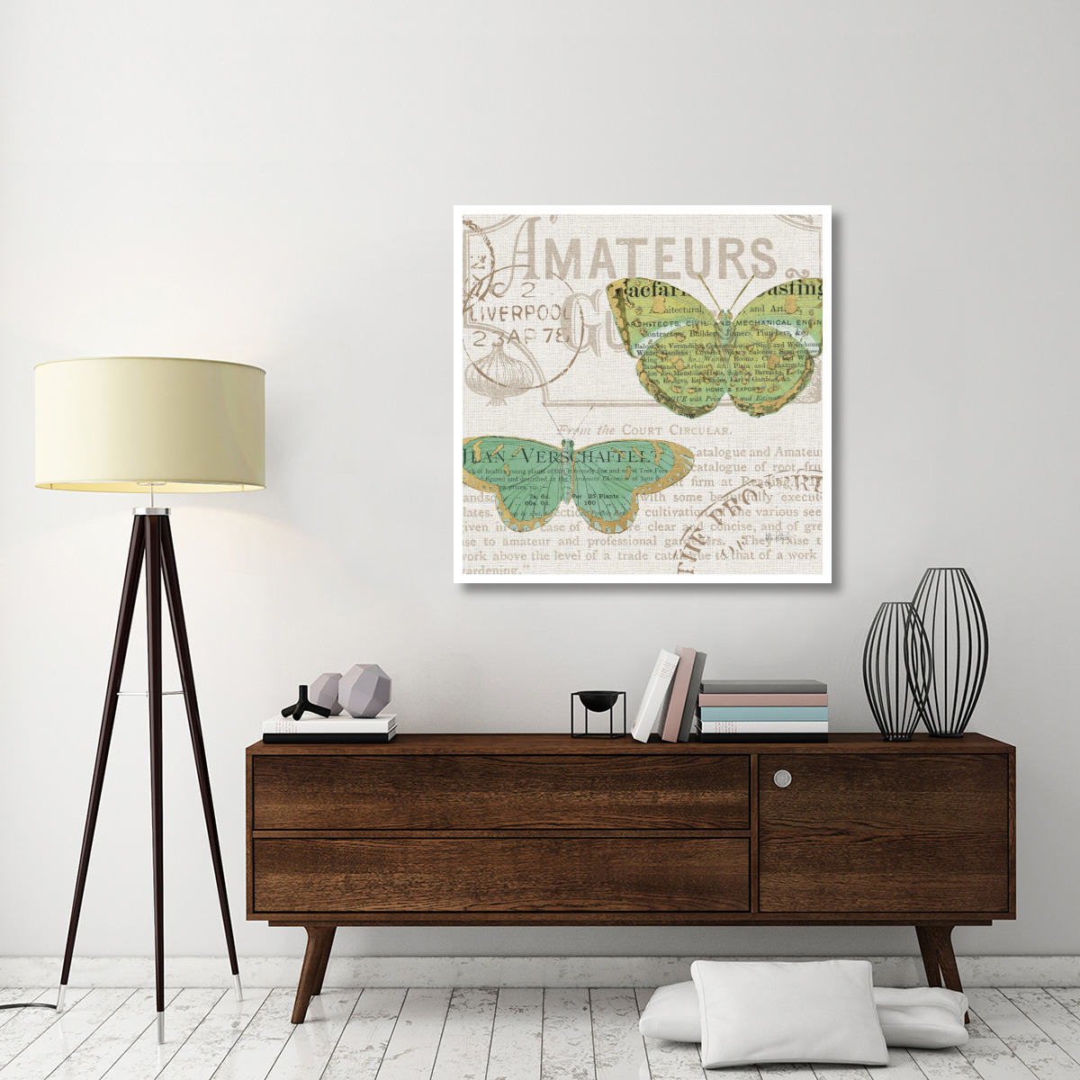 Bookshelf Botanical IX -Paper Art-42&quotx42"