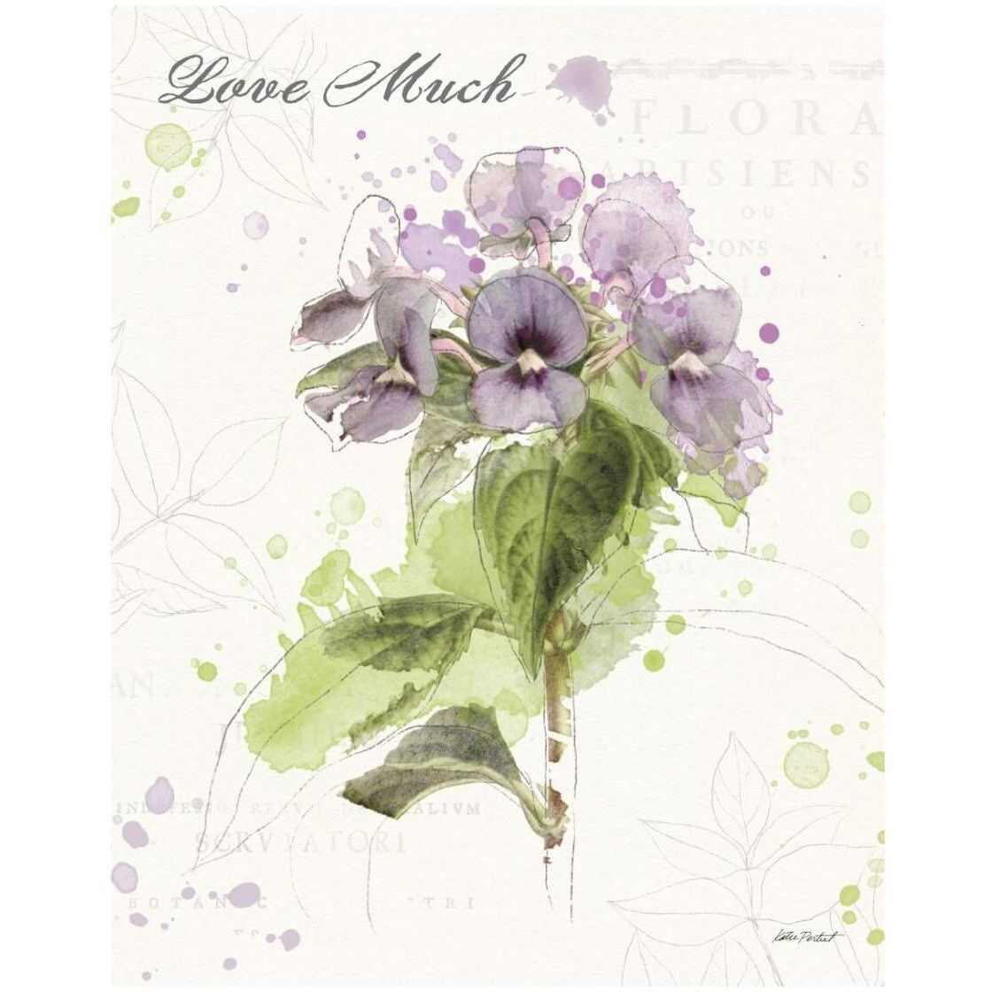 Floral Splash III Love Much -Paper Art-22&quotx26"
