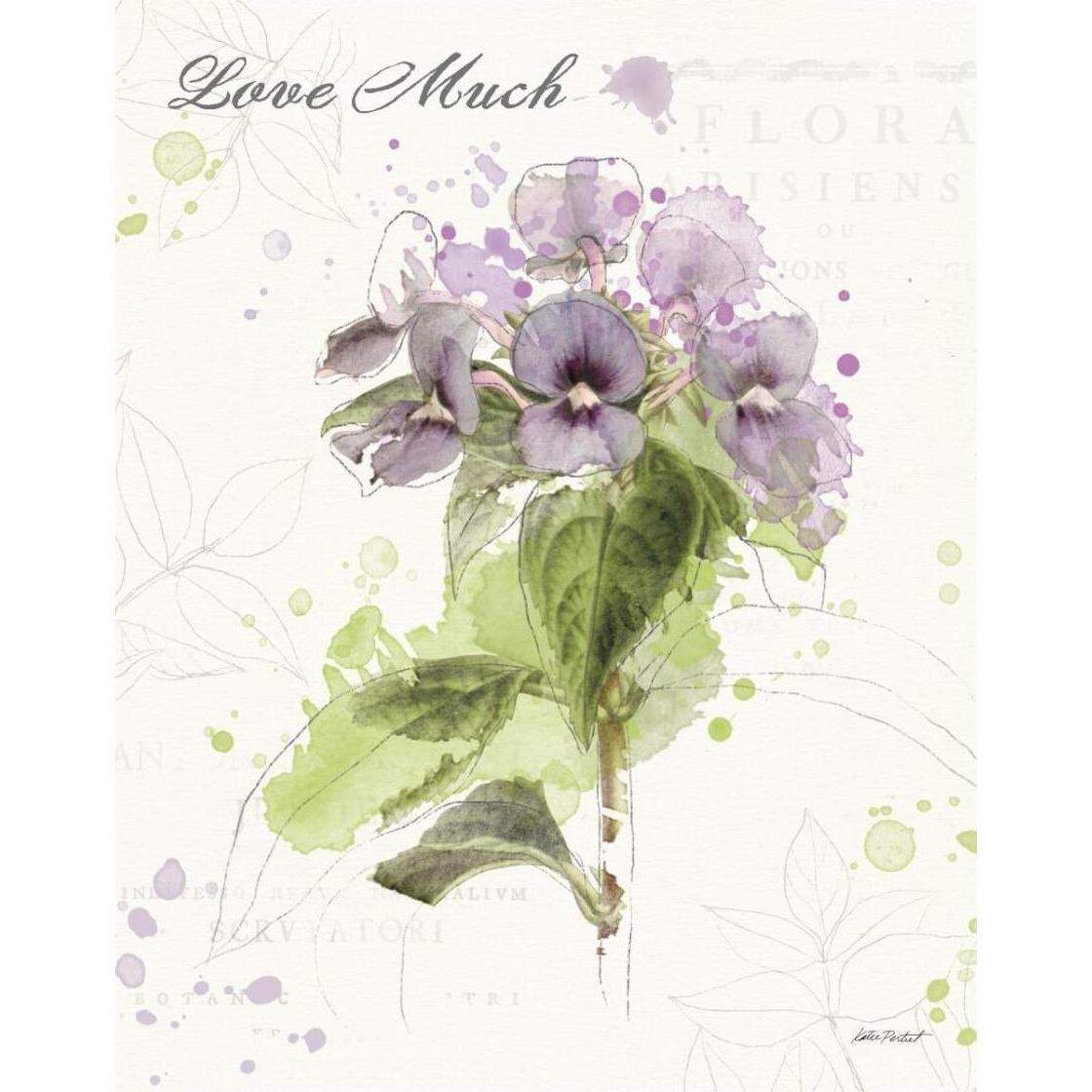Floral Splash III Love Much -Paper Art-24&quotx30"