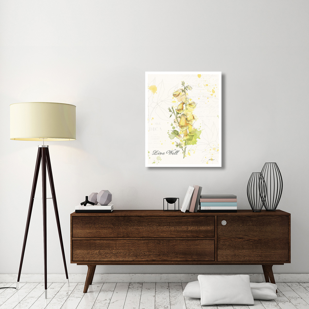 Floral Splash IV Live Well -Paper Art-30&quotx37"