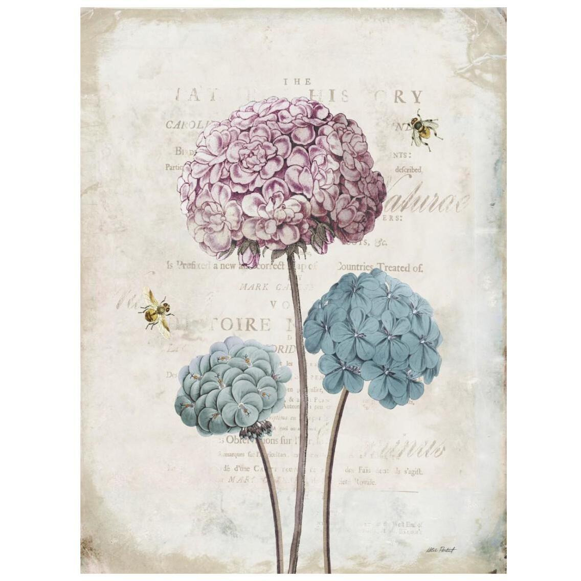 Geranium Study I Pink Flower -Paper Art-20&quotx26"