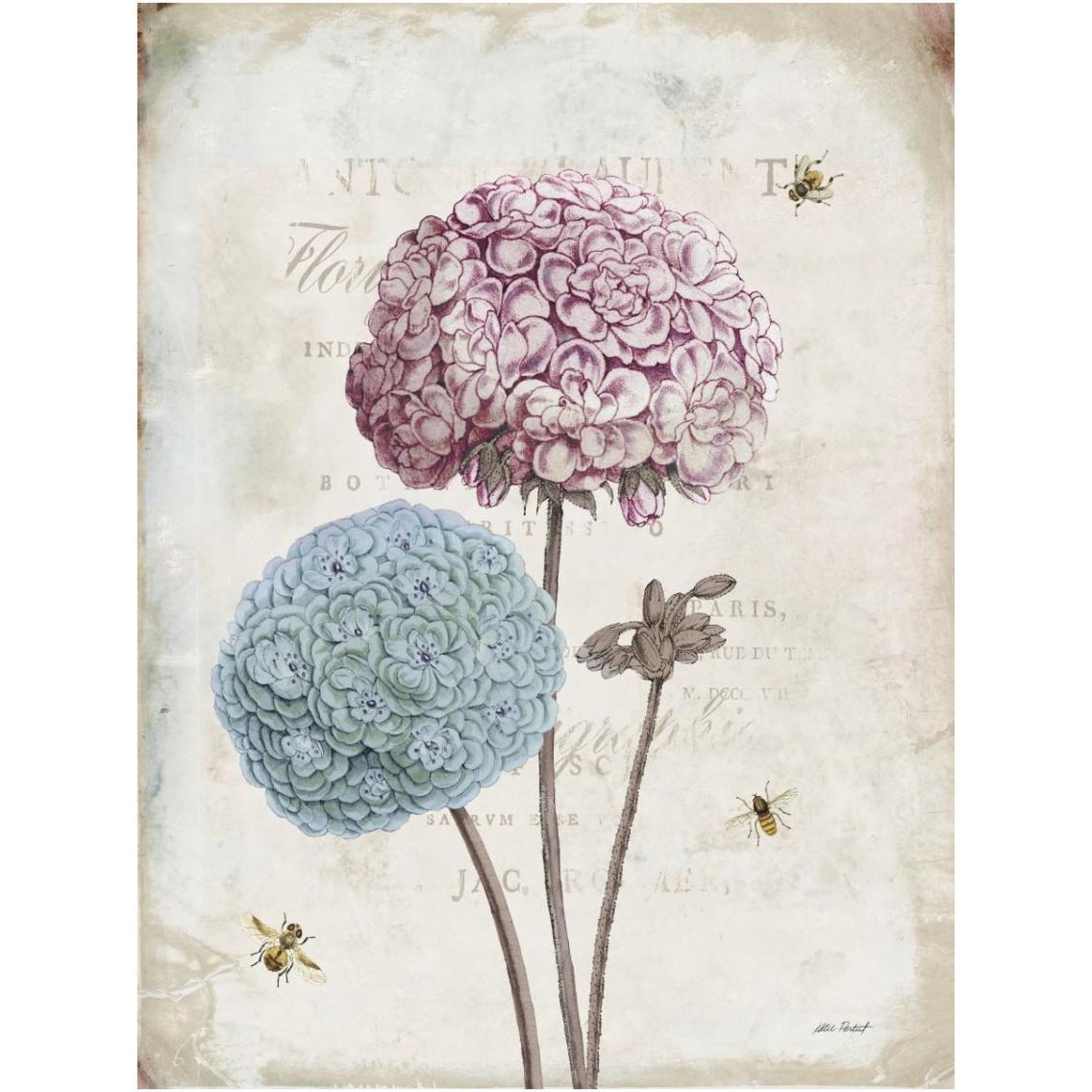 Geranium Study II Pink Flower -Paper Art-14&quotx18"