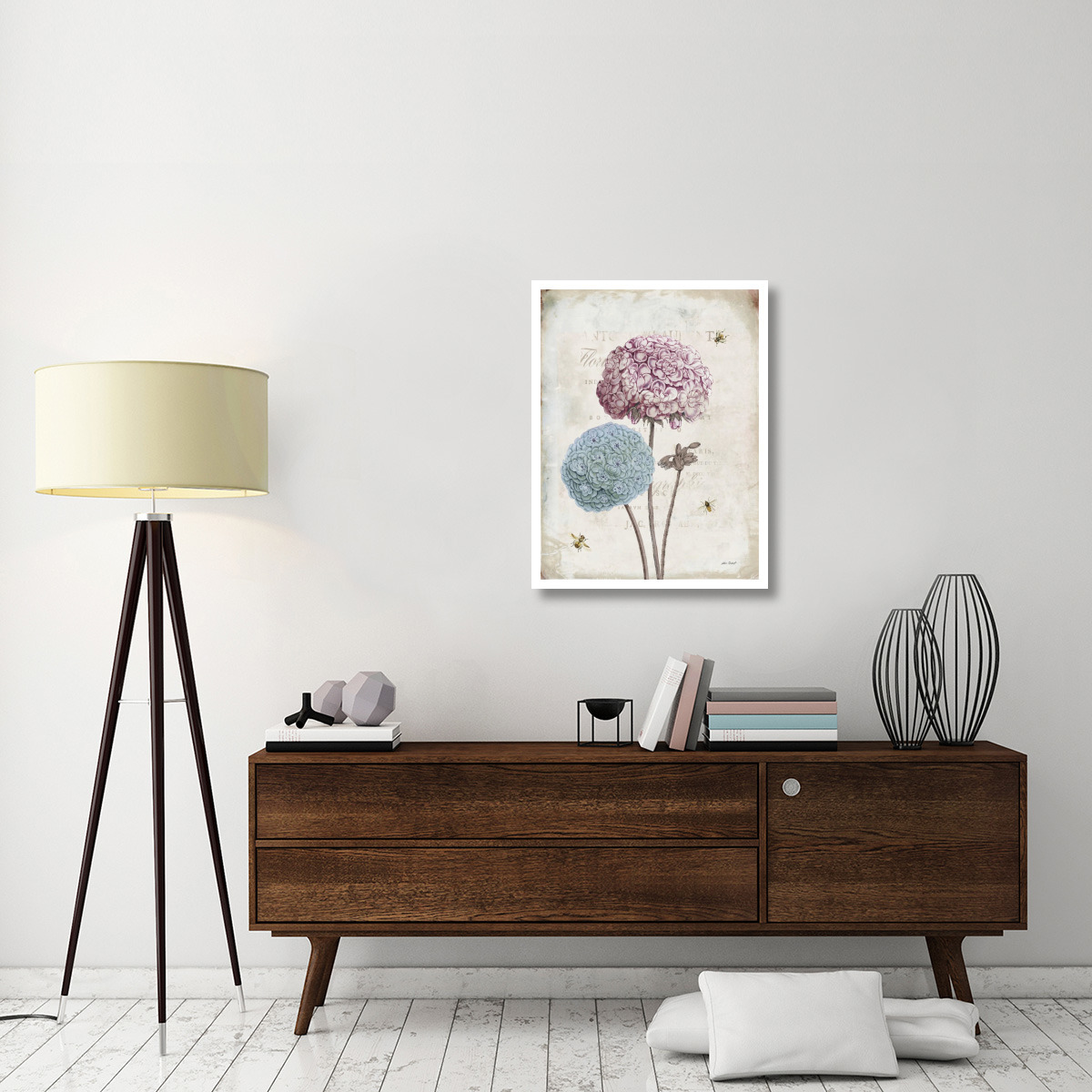 Geranium Study II Pink Flower -Paper Art-26&quotx34"
