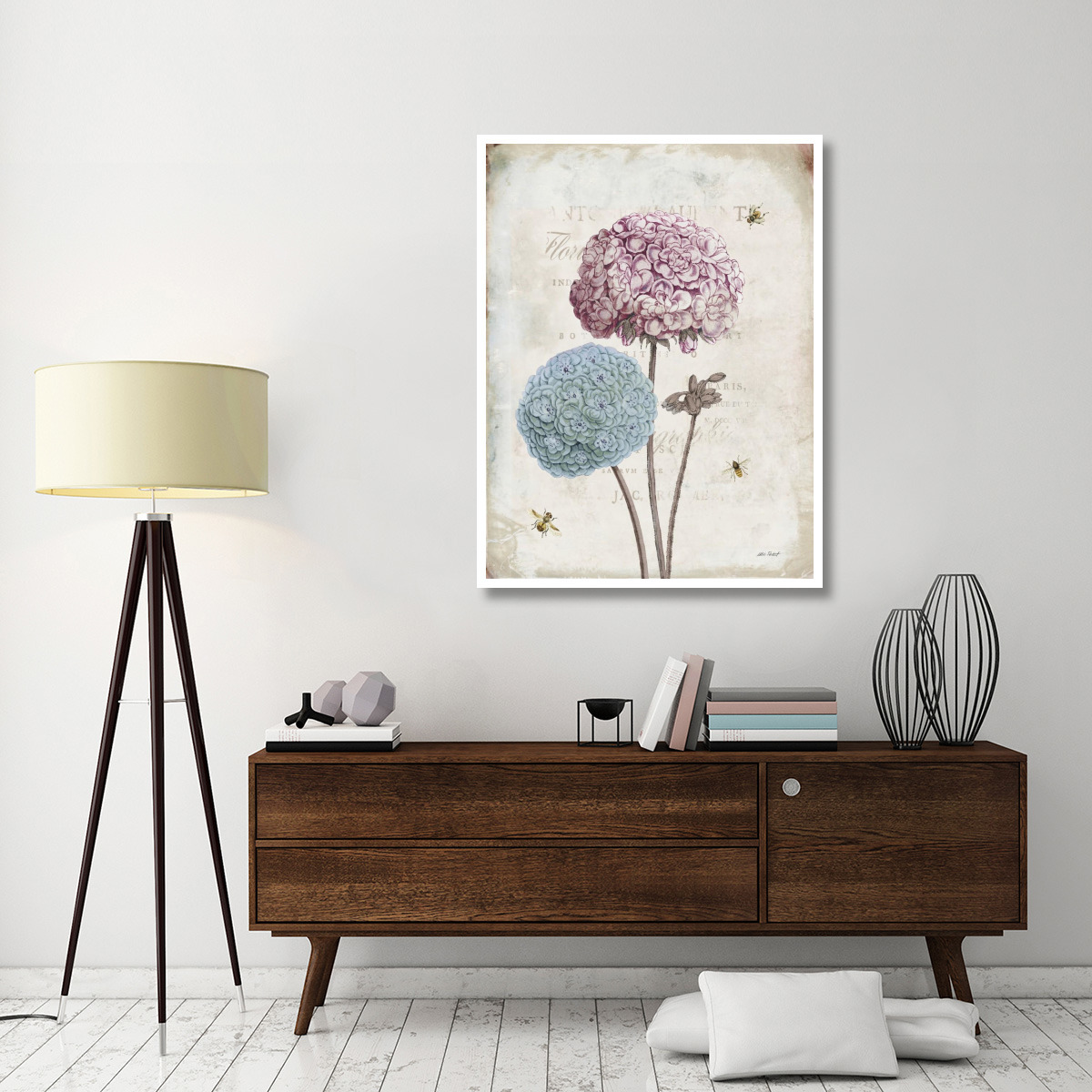 Geranium Study II Pink Flower -Paper Art-38&quotx50"