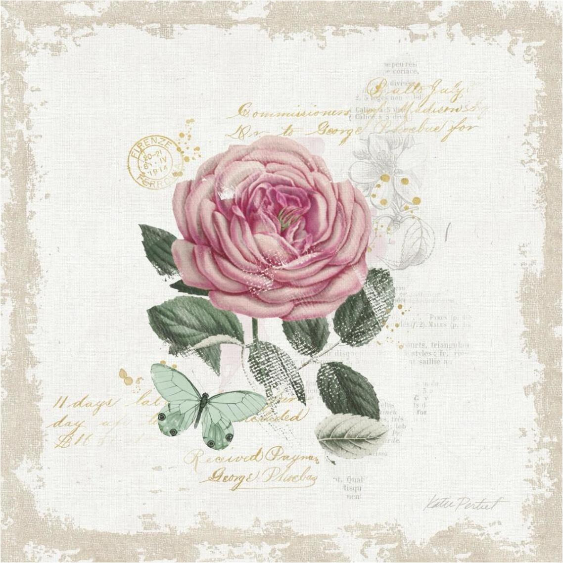 French Romance IV Distressed -Paper Art-38&quotx38"