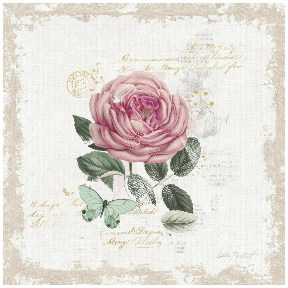 French Romance IV Distressed -Paper Art-42&quotx42"