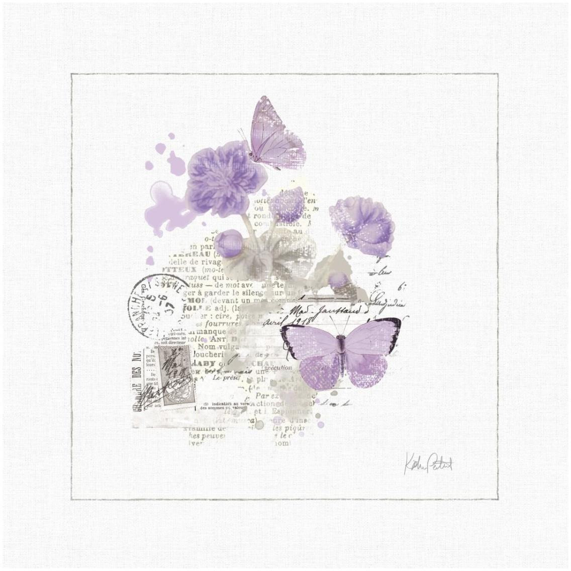 Sunny Day II Purple -Paper Art-32&quotx32"