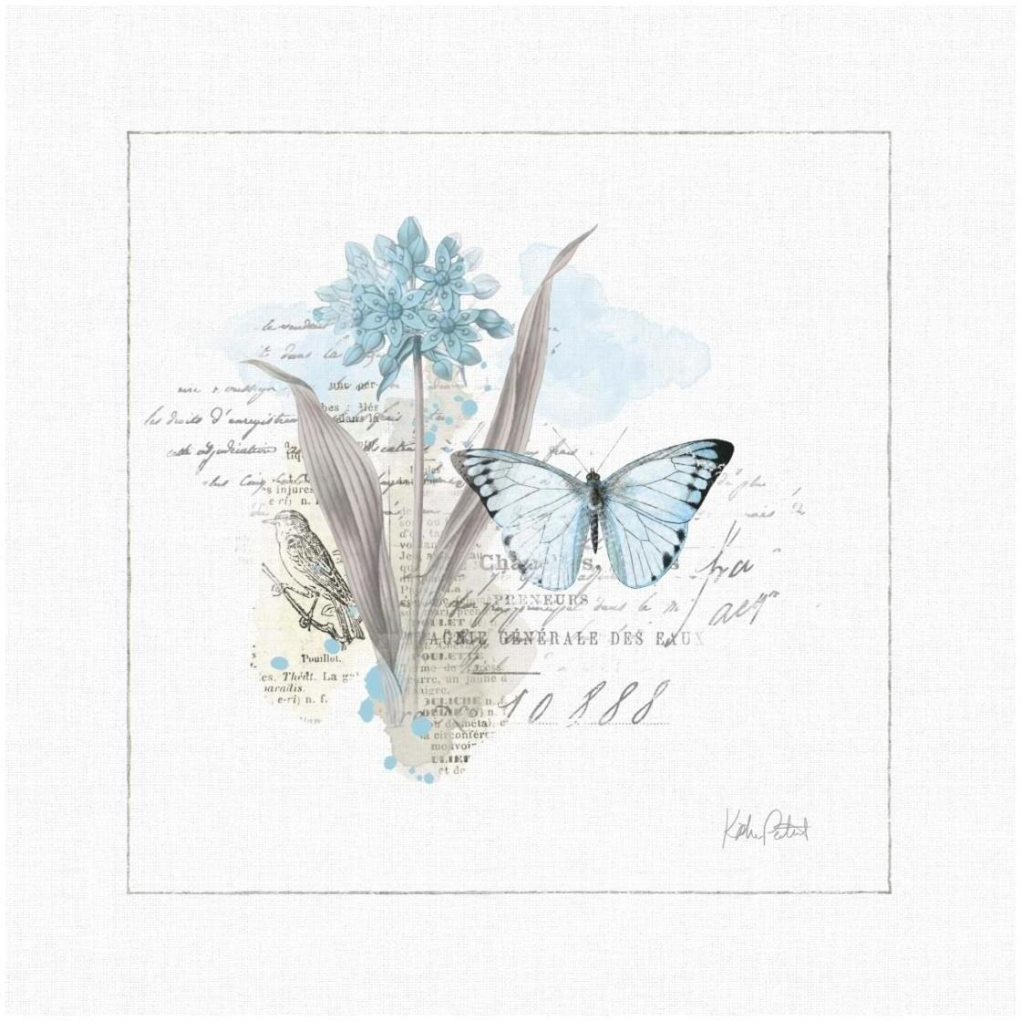 Sunny Day III Aqua -Paper Art-26&quotx26"