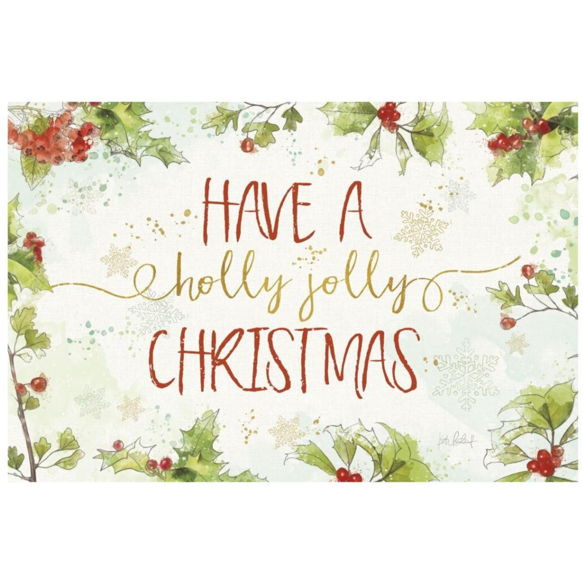 Christmas Sentiments I -Paper Art-20&quotx14"