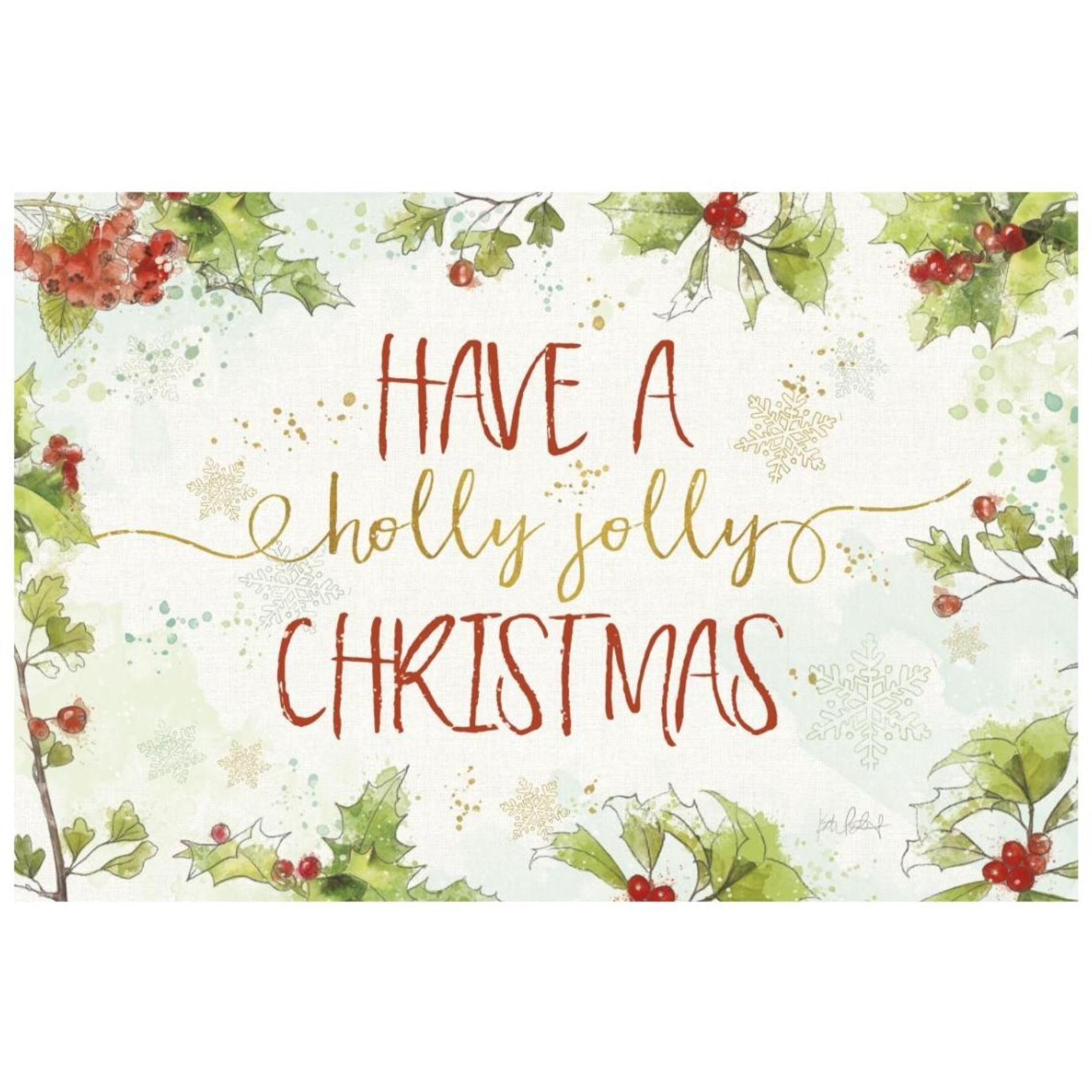 Christmas Sentiments I -Paper Art-26&quotx18"