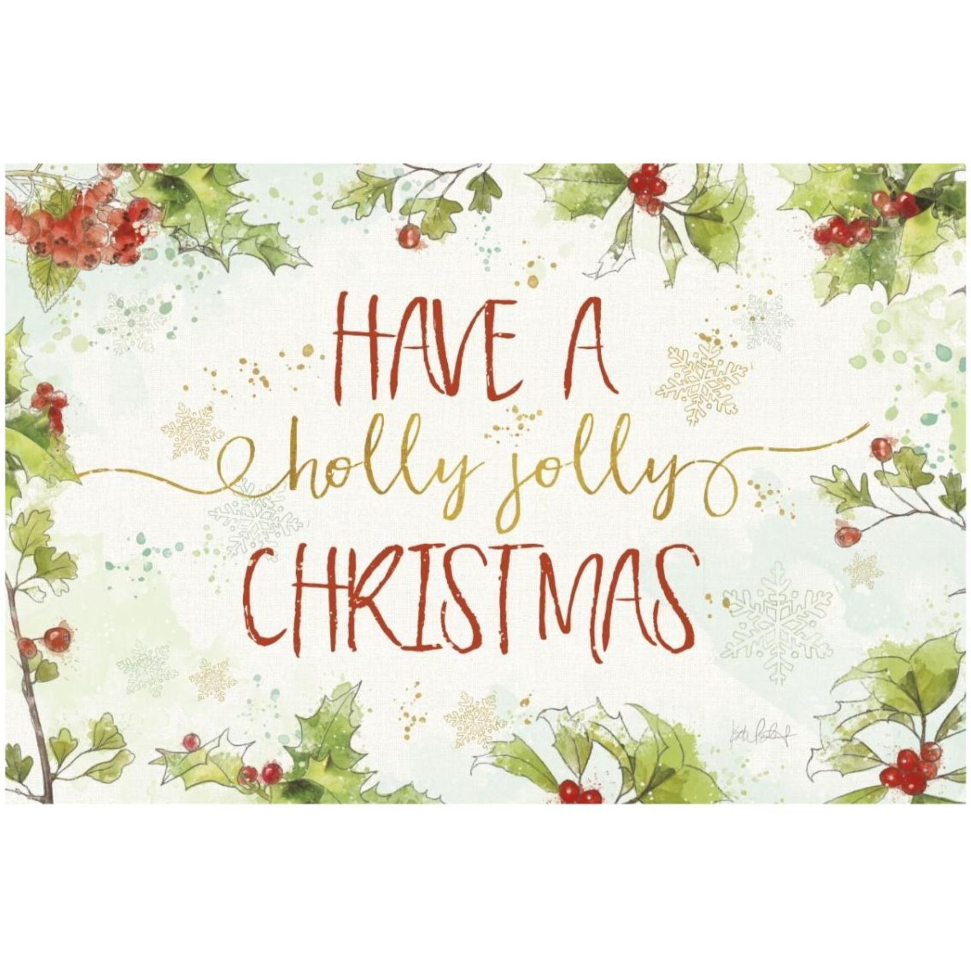 Christmas Sentiments I -Paper Art-32&quotx22"