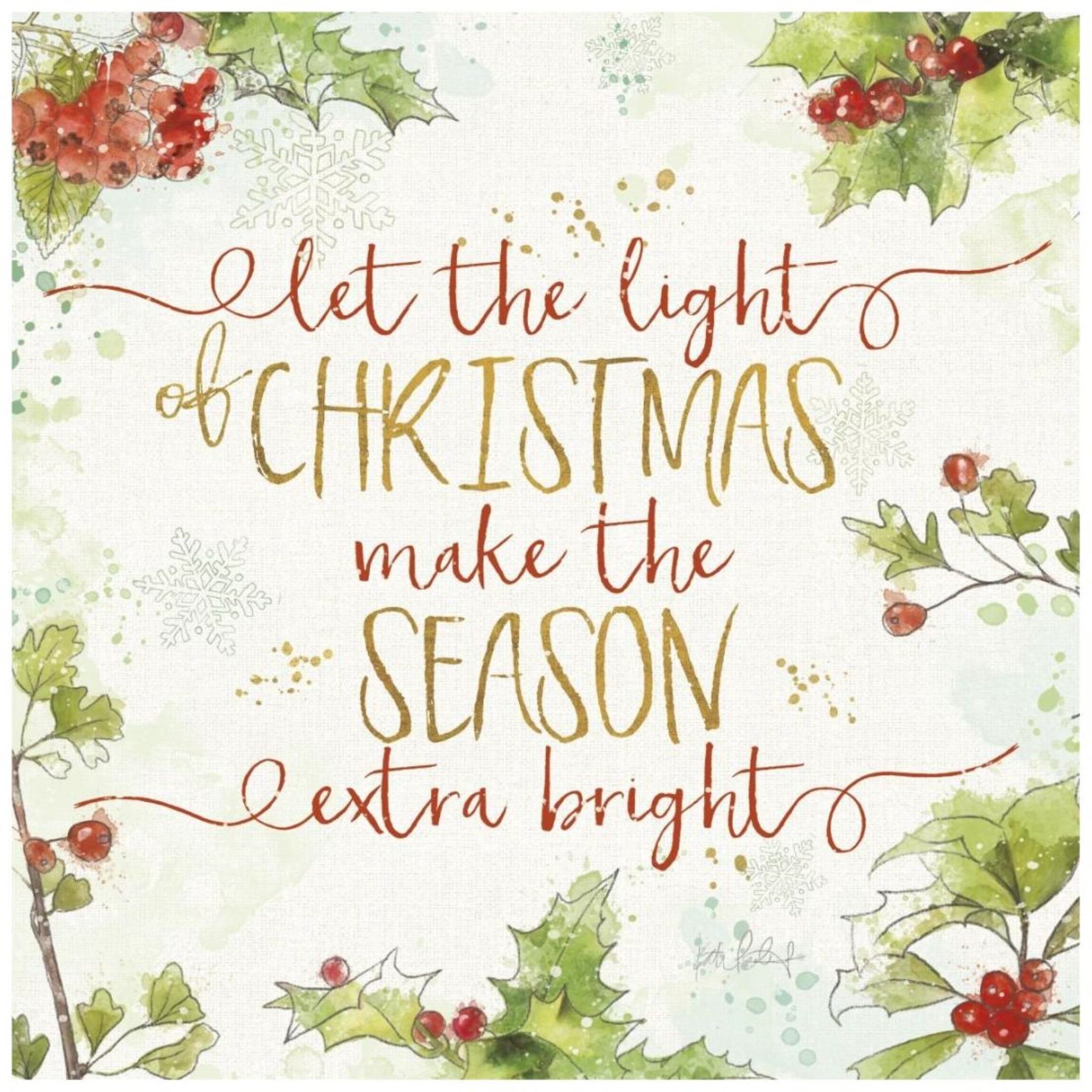 Christmas Sentiments II -Paper Art-20&quotx20"