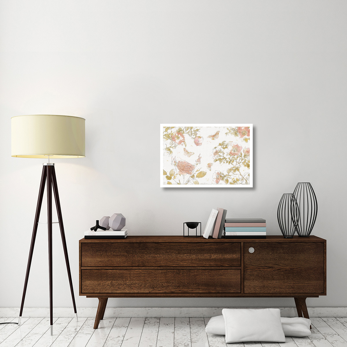 Watery Blooms I -Paper Art-32&quotx22"