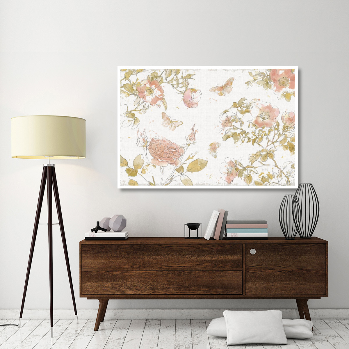 Watery Blooms I -Paper Art-62&quotx42"