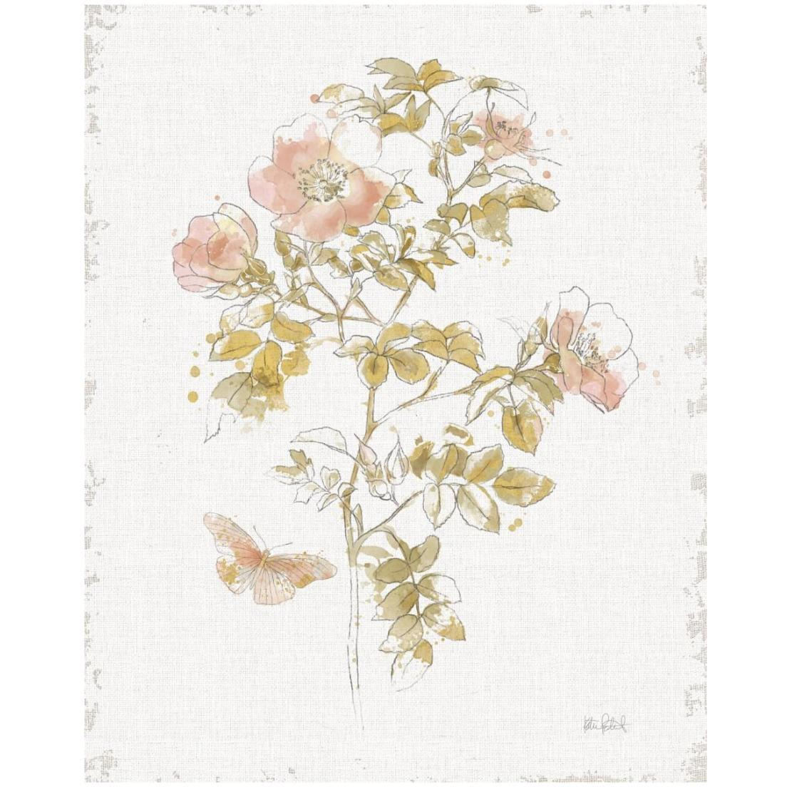 Watery Blooms III -Paper Art-18&quotx22"