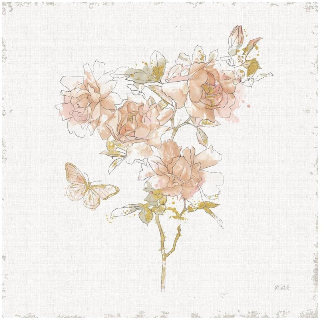 Watery Blooms VII -Paper Art-26&quotx26"