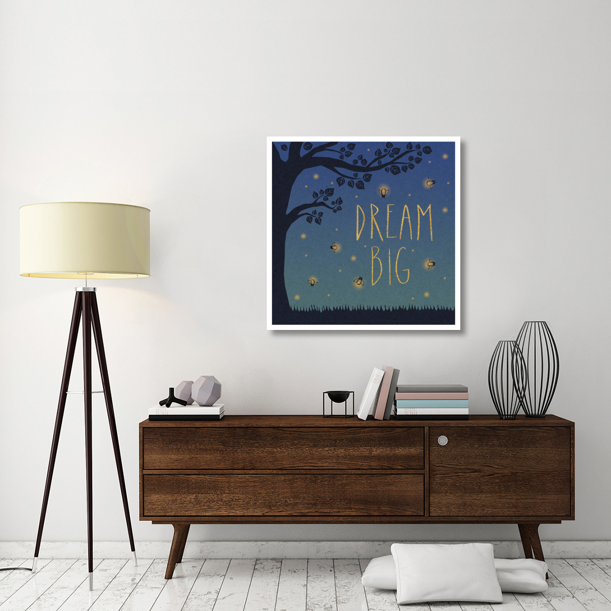 Twilight Fireflies I -Paper Art-38&quotx38"