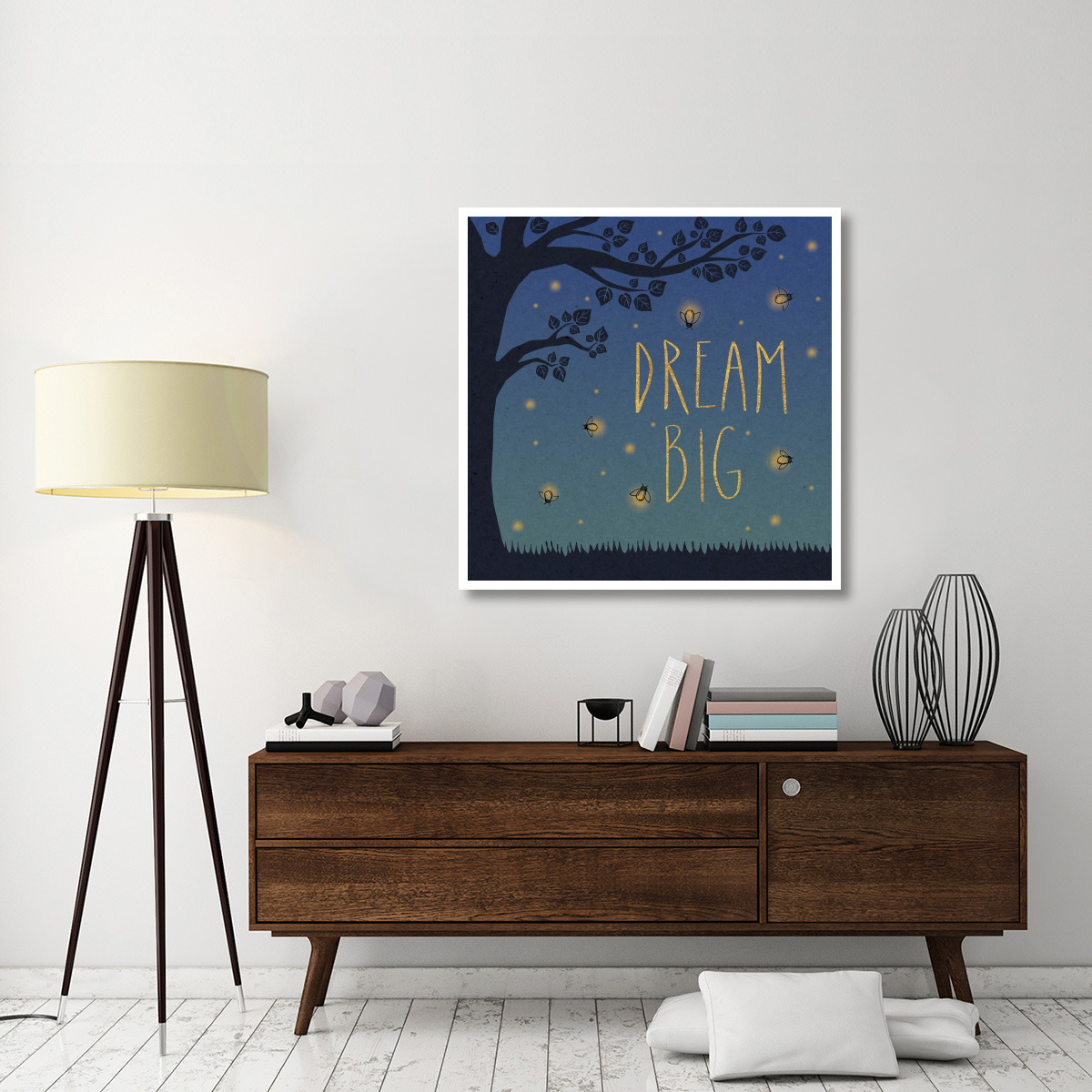Twilight Fireflies I -Paper Art-42&quotx42"