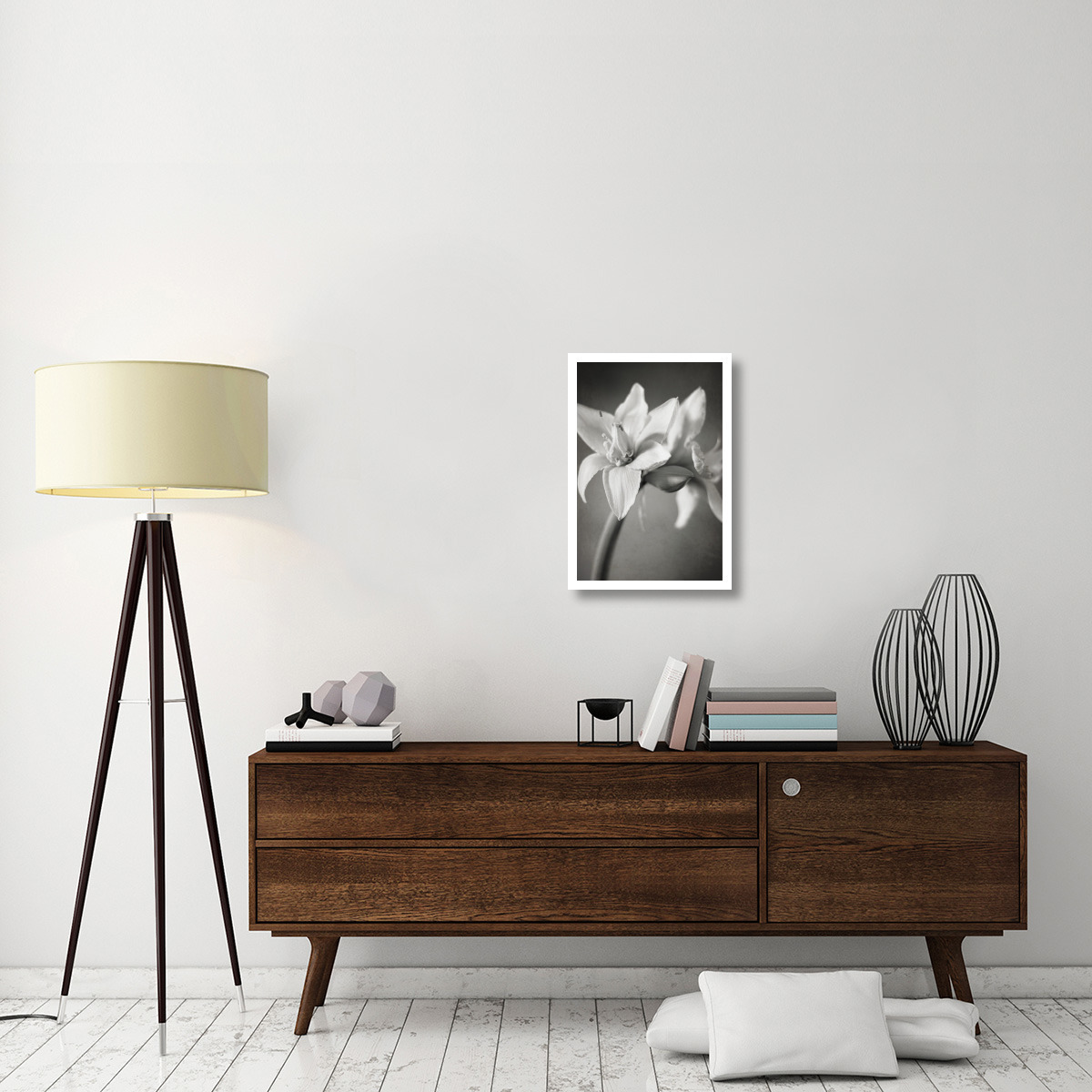 White Amaryllis I -Paper Art-18&quotx26"