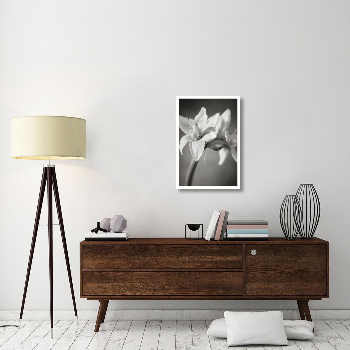 White Amaryllis I -Paper Art-22&quotx32"
