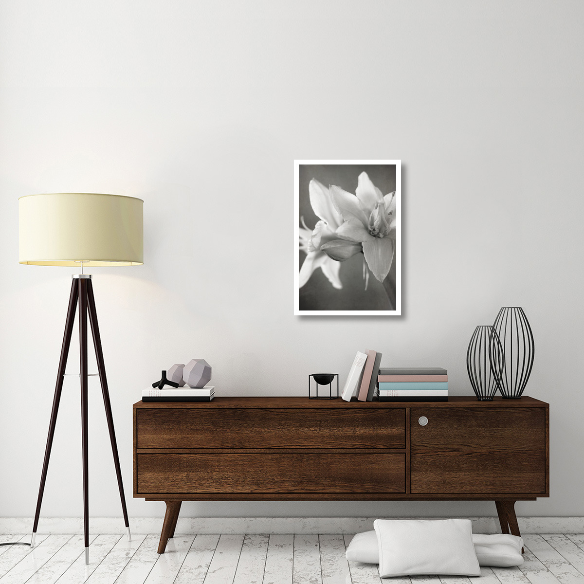 White Amaryllis II -Paper Art-22&quotx32"