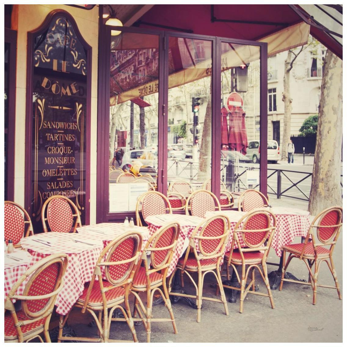 Cafe le Dome -Paper Art-26&quotx26"