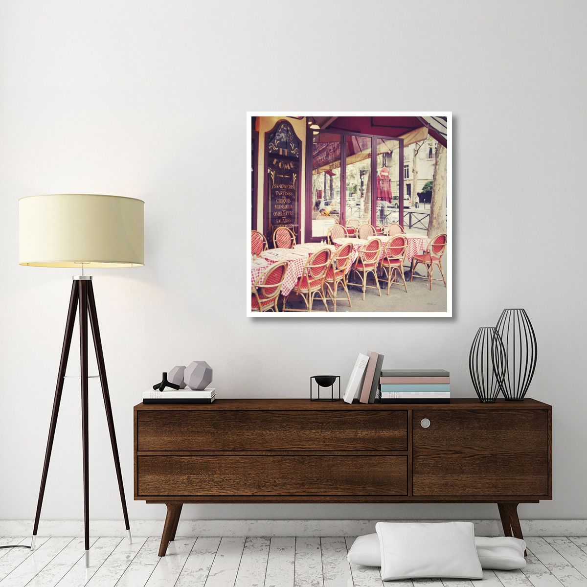 Cafe le Dome -Paper Art-42&quotx42"