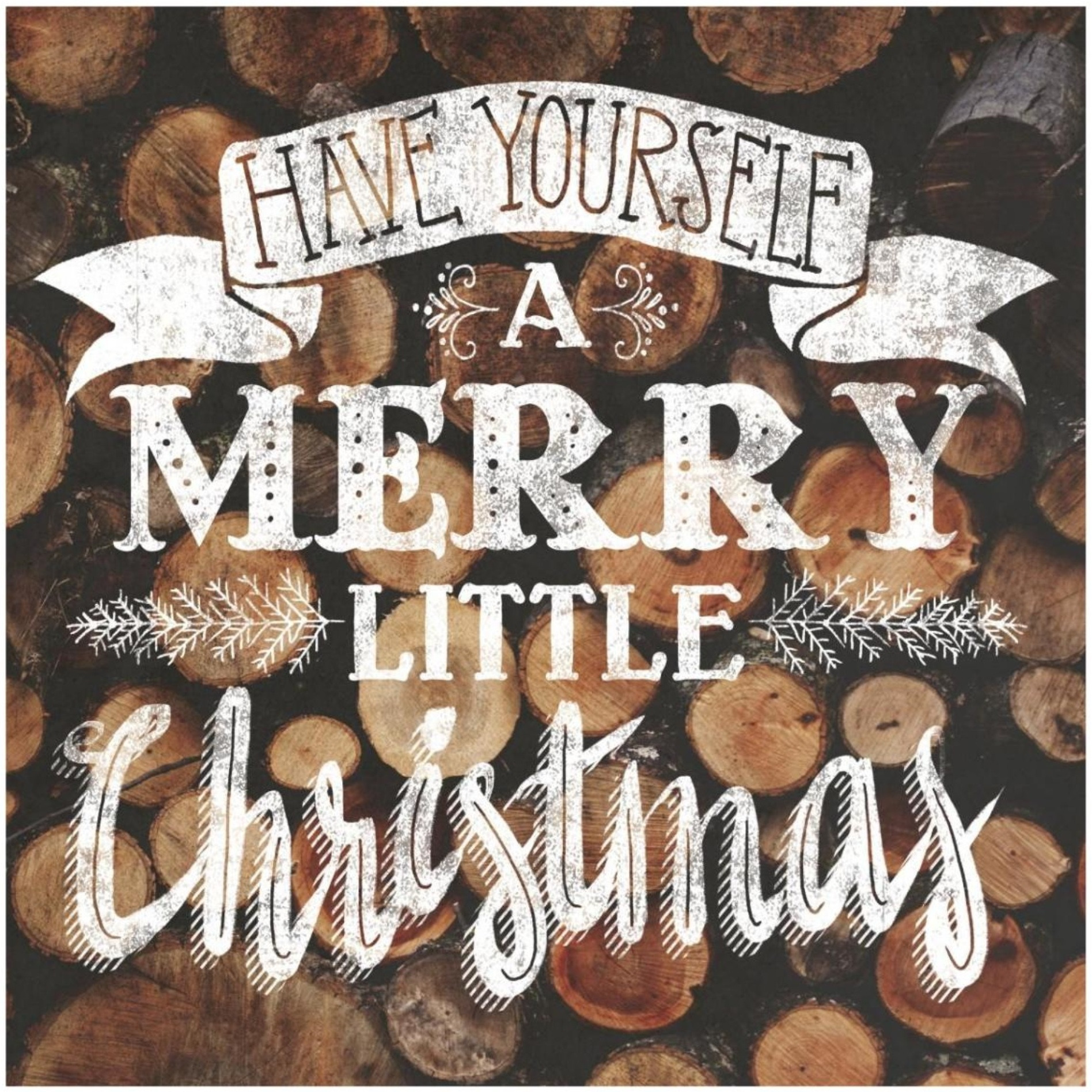 Merry Little Christmas -Paper Art-32&quotx32"