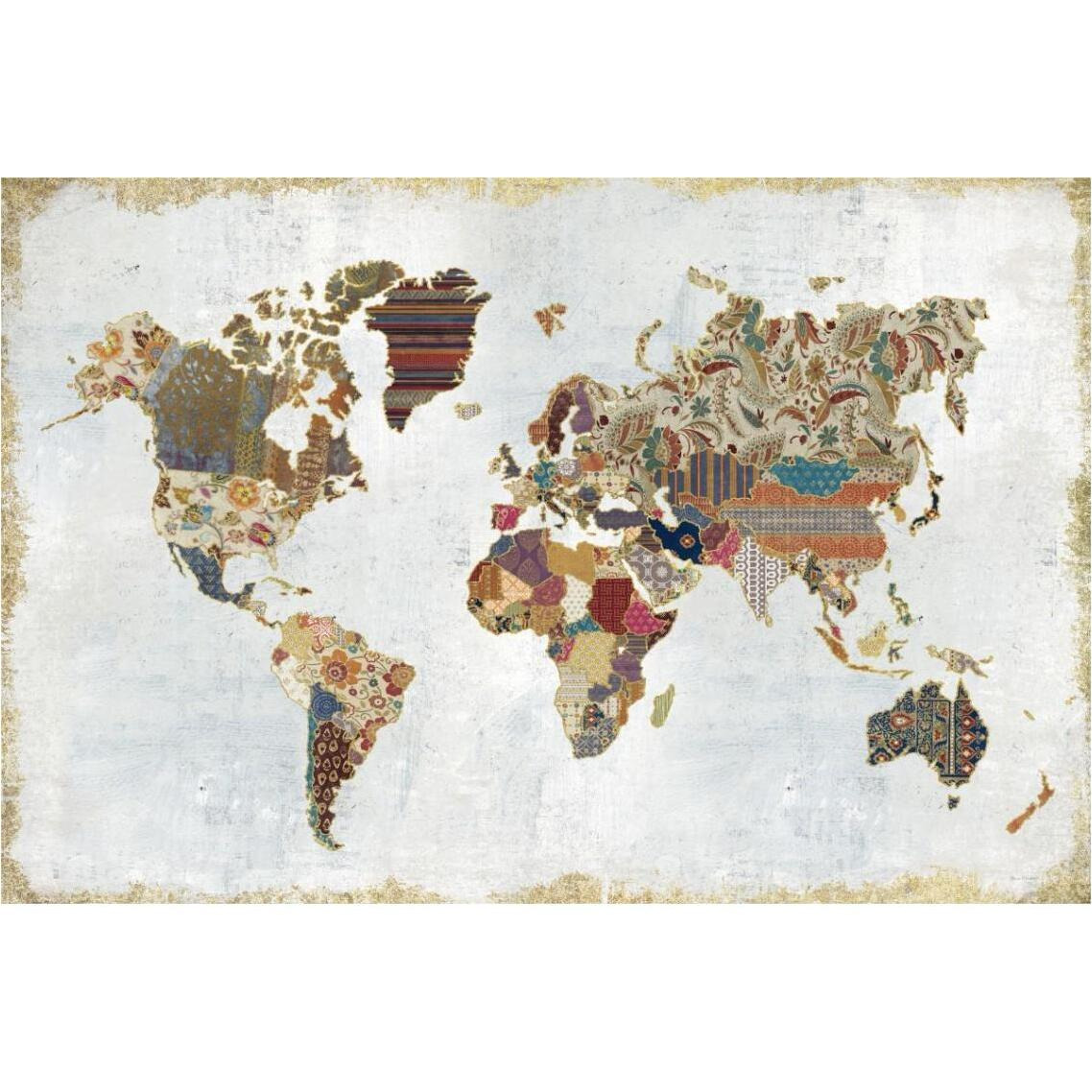 Pattern World Map -Paper Art-38&quotx26"