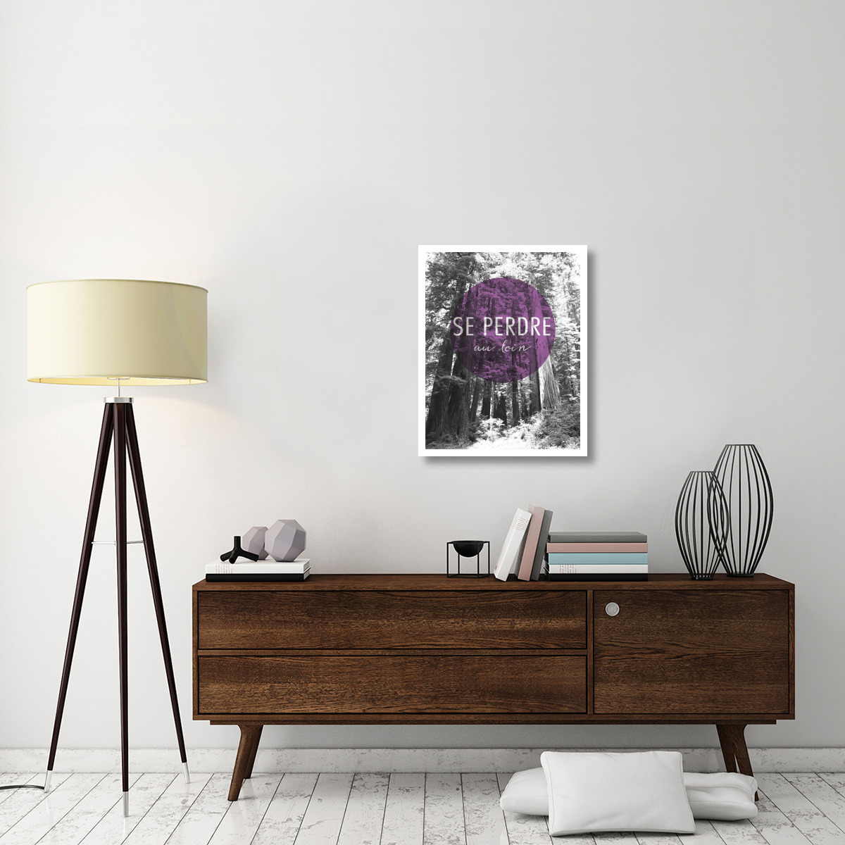 Wander Far and Wide French -Paper Art-24&quotx30"