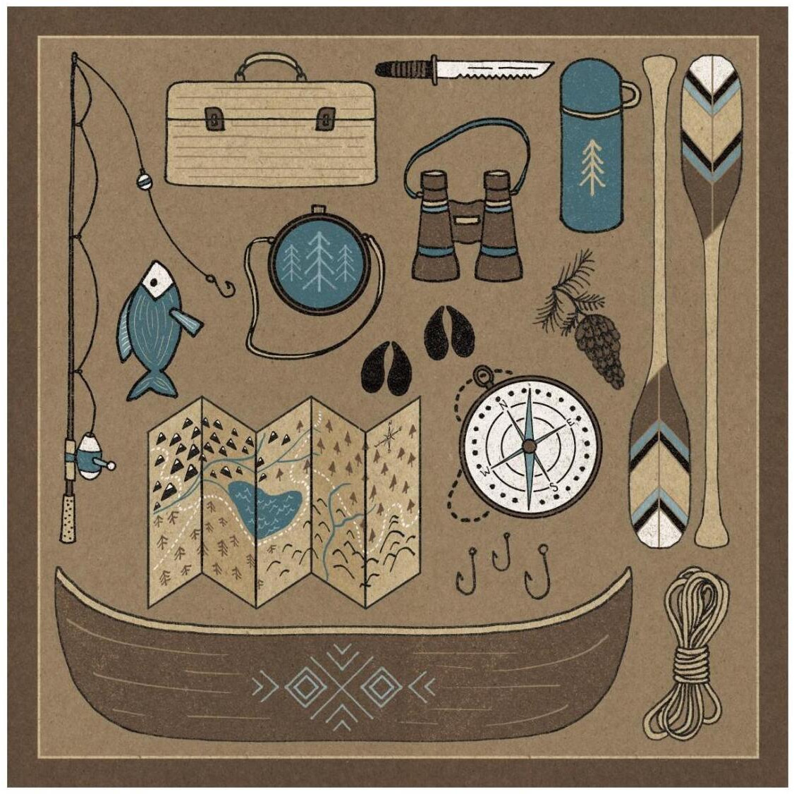 The Great Outdoors VI -Paper Art-26&quotx26"