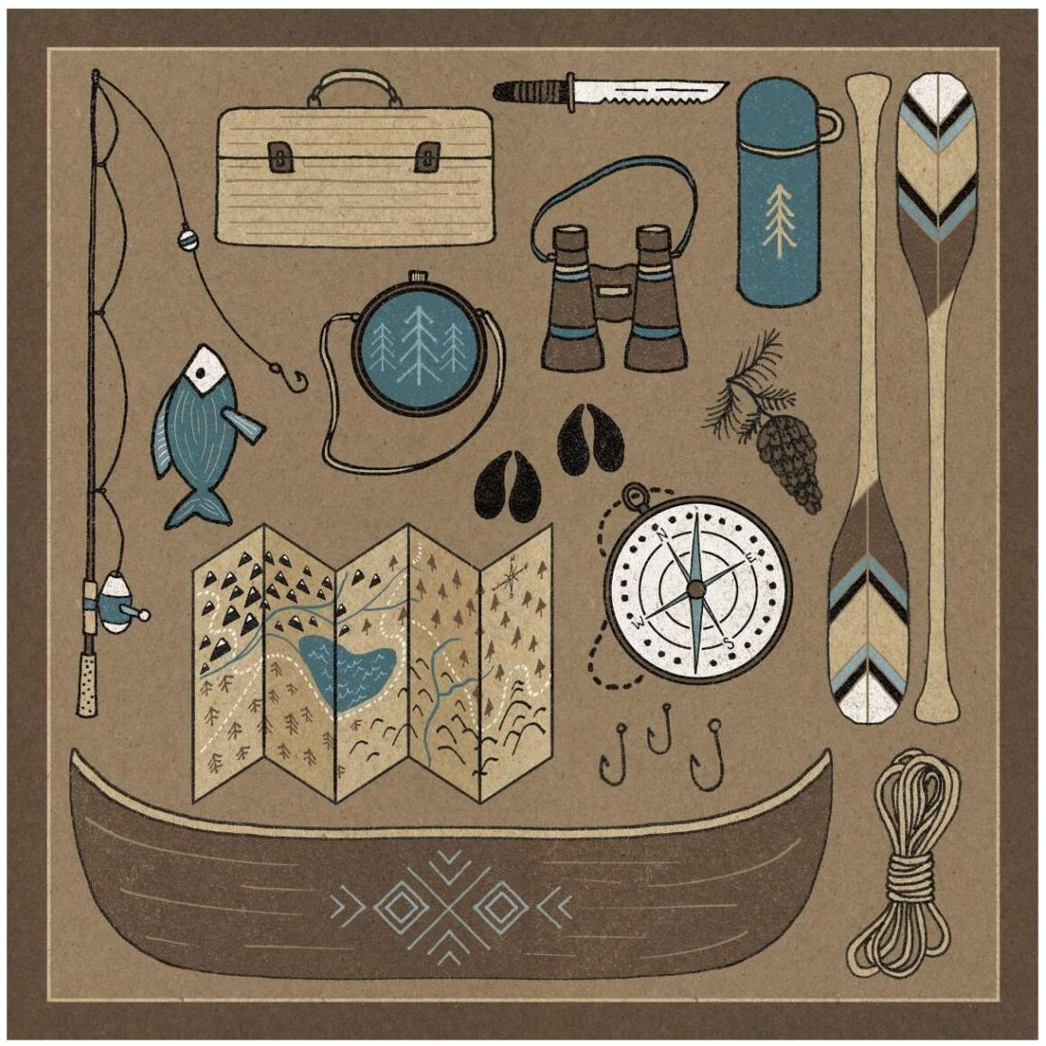 The Great Outdoors VI -Paper Art-42&quotx42"