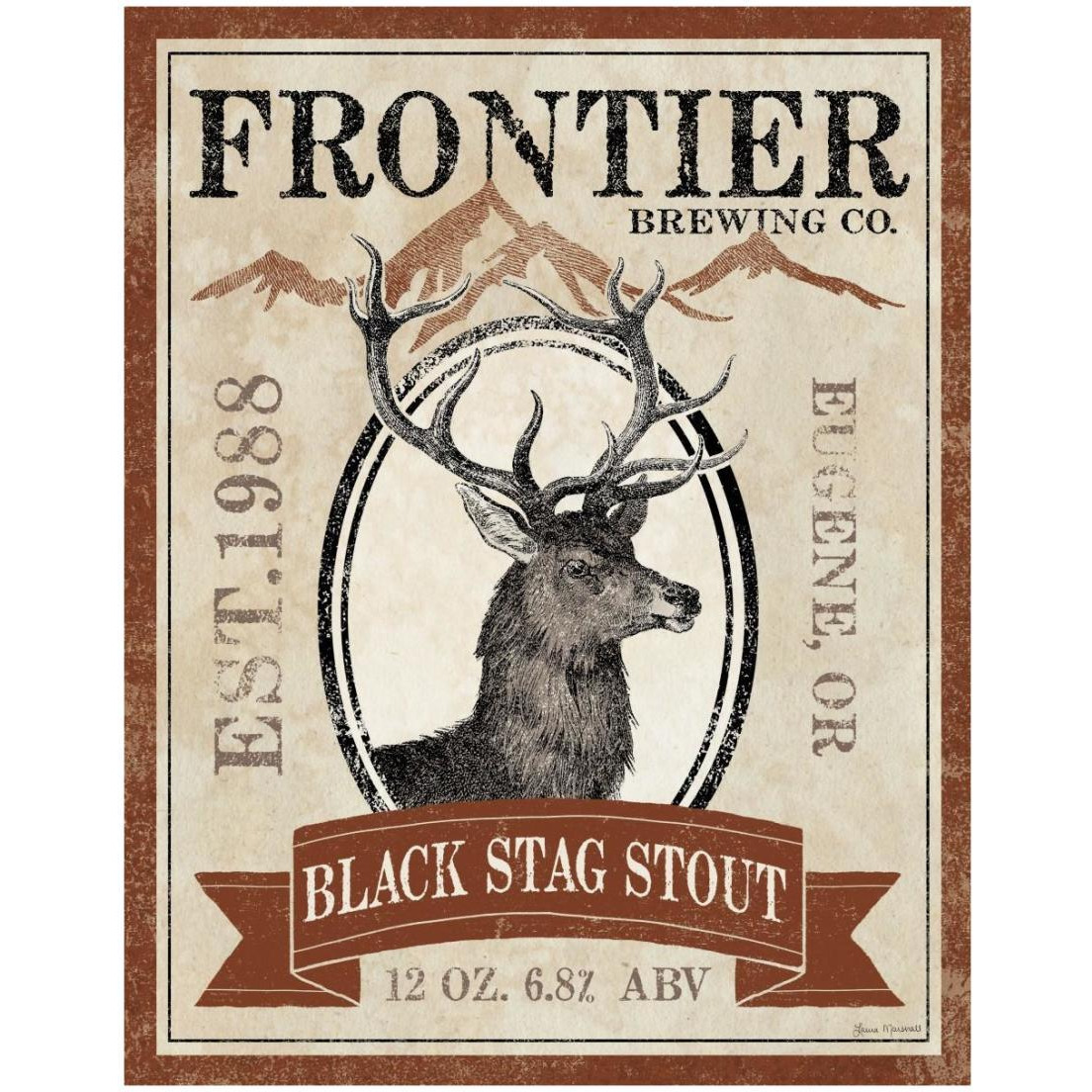 Frontier Brewing I -Paper Art-18&quotx22"