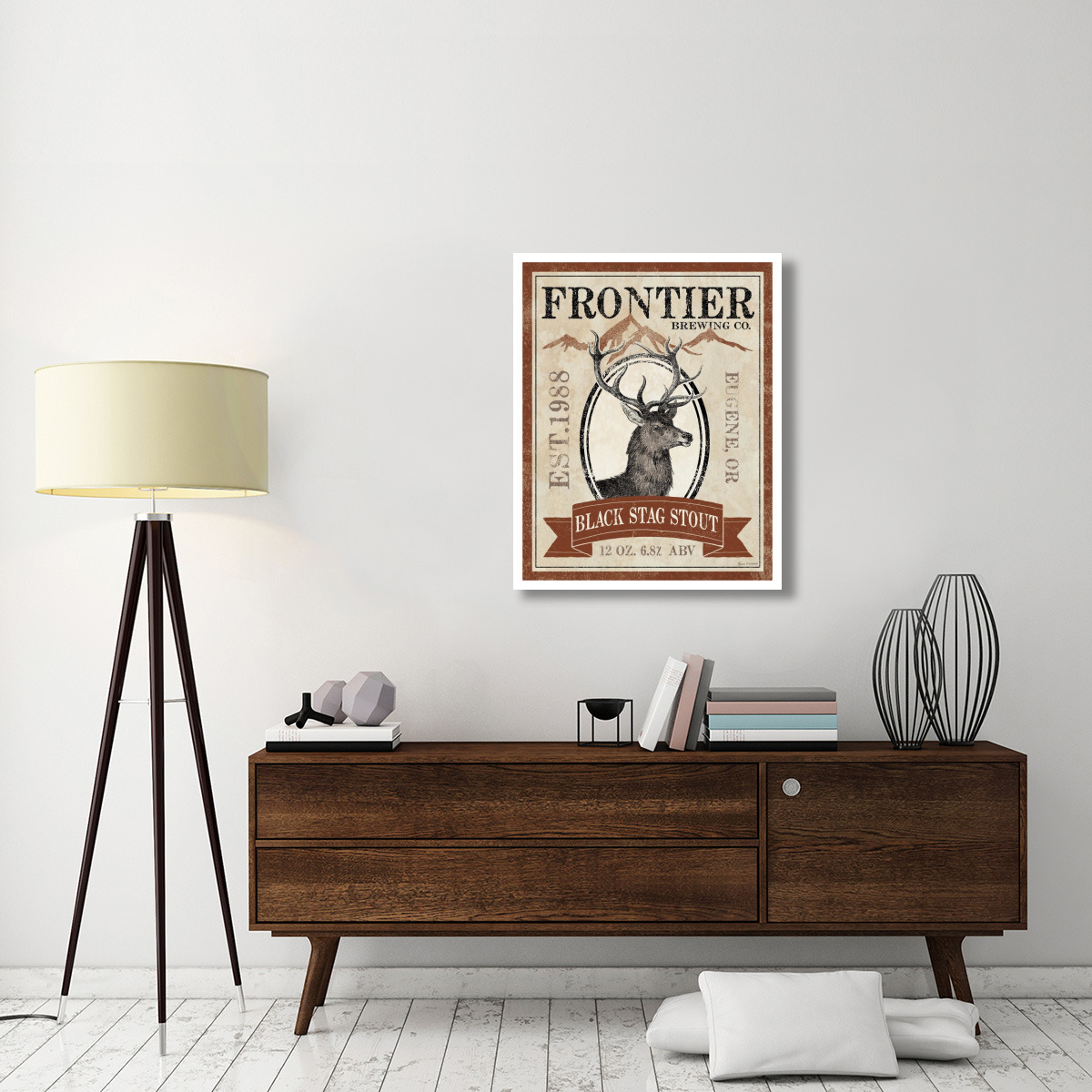 Frontier Brewing I -Paper Art-30&quotx37"