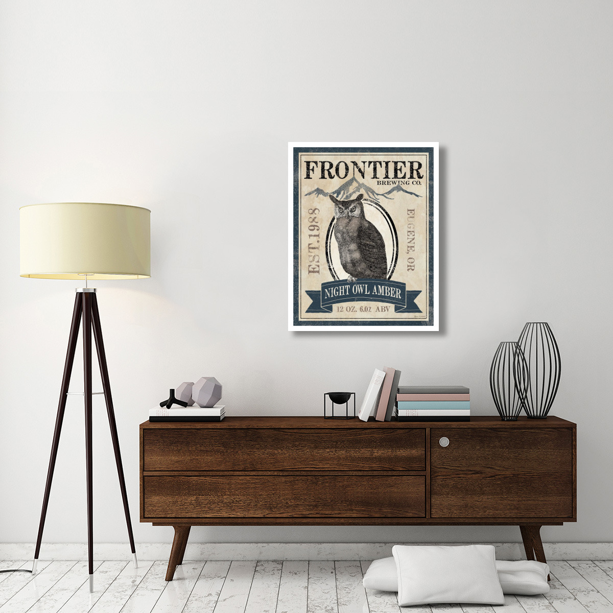 Frontier Brewing III -Paper Art-30&quotx37"