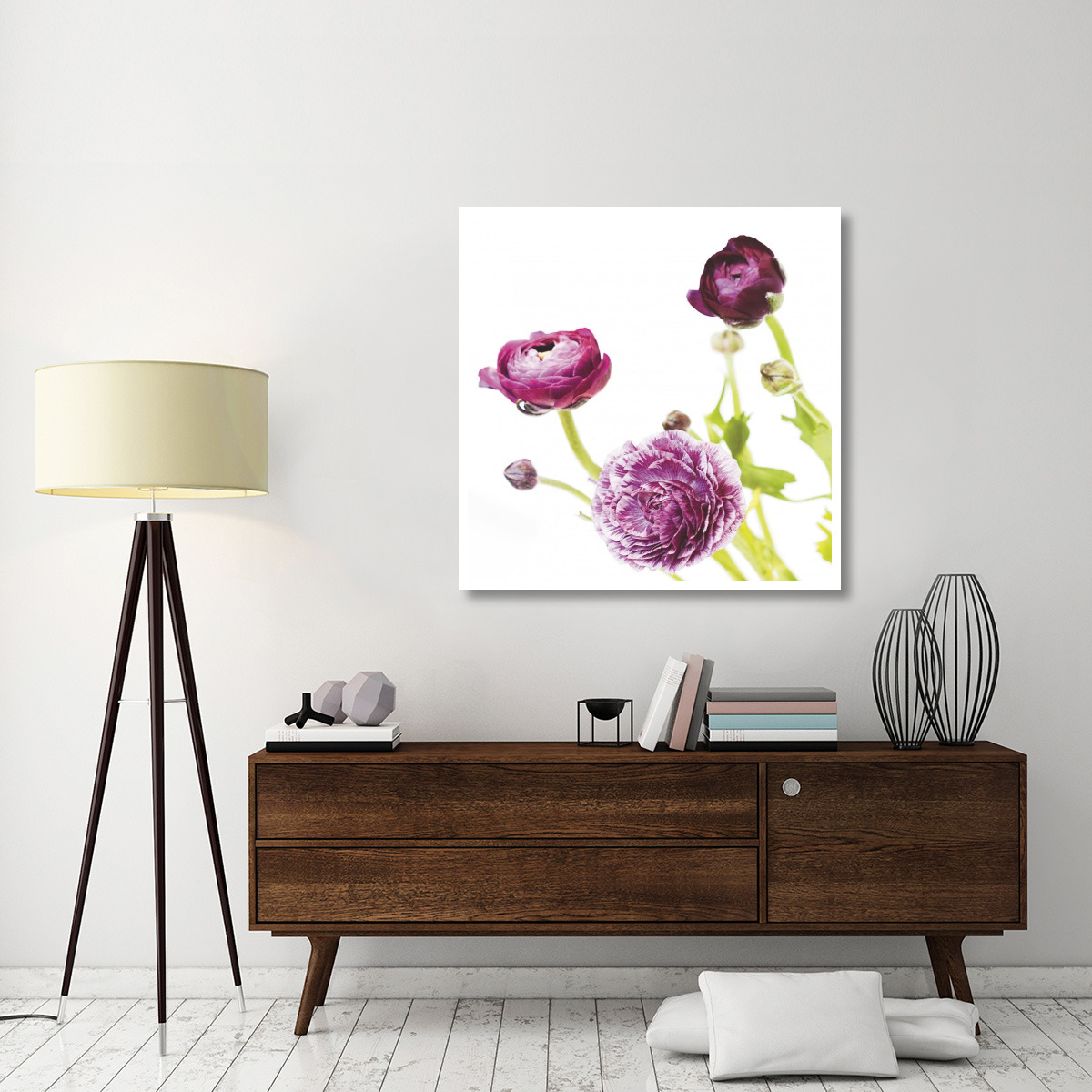 Spring Ranunculus II -Paper Art-42&quotx42"