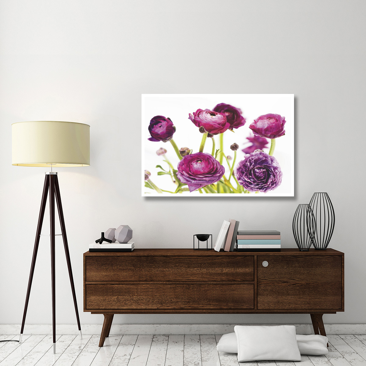 Spring Ranunculus III -Paper Art-50&quotx34"