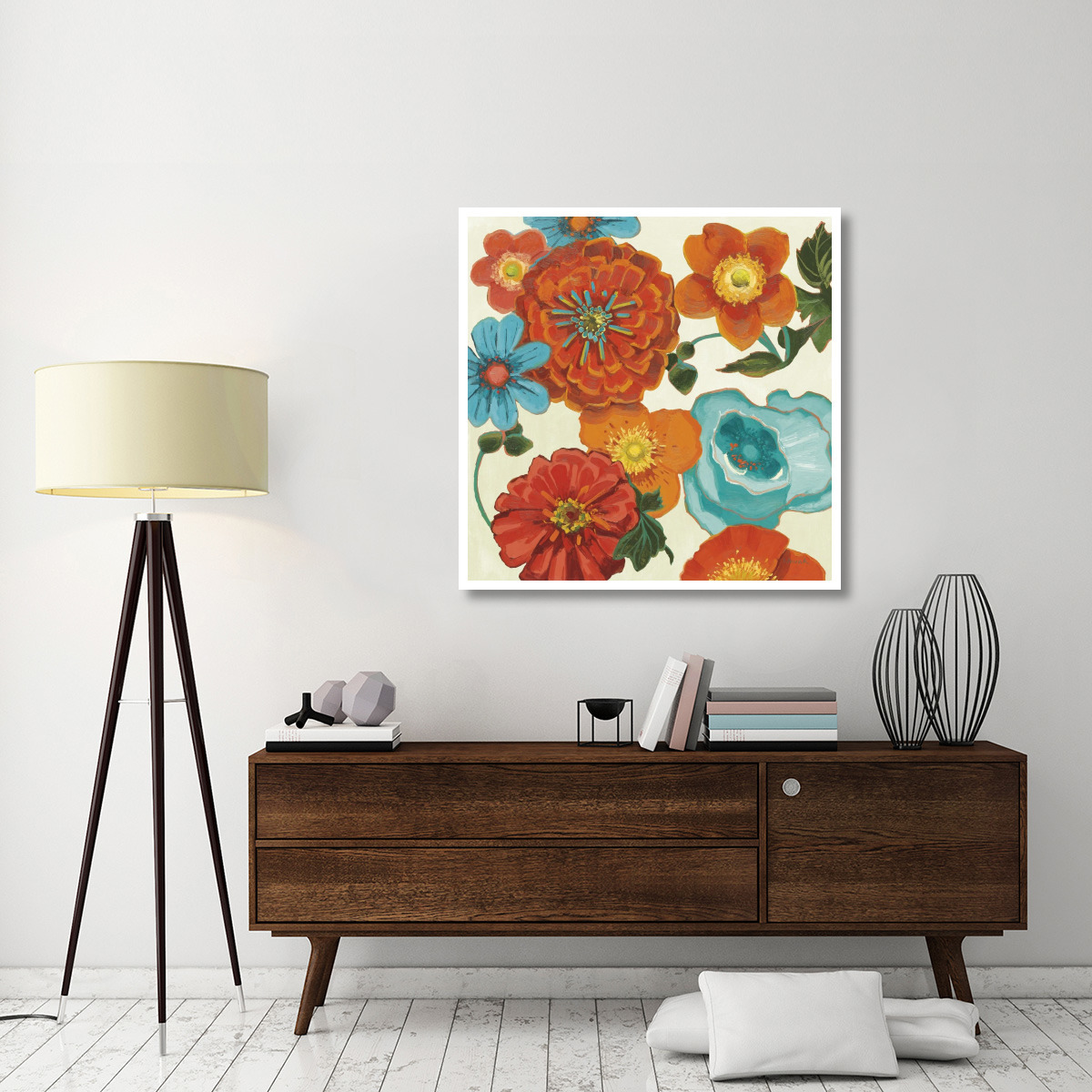 Spring Collage Vignette -Paper Art-42&quotx42"